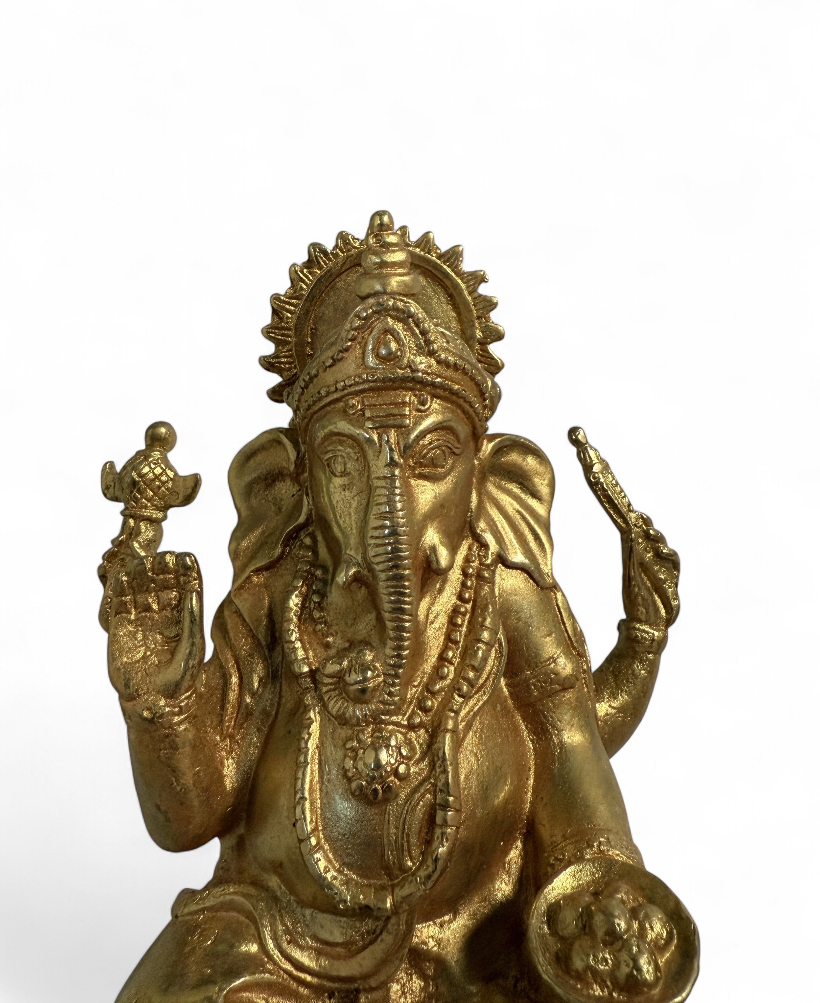 Ganesha Figur Bronze Skulptur 16 cm