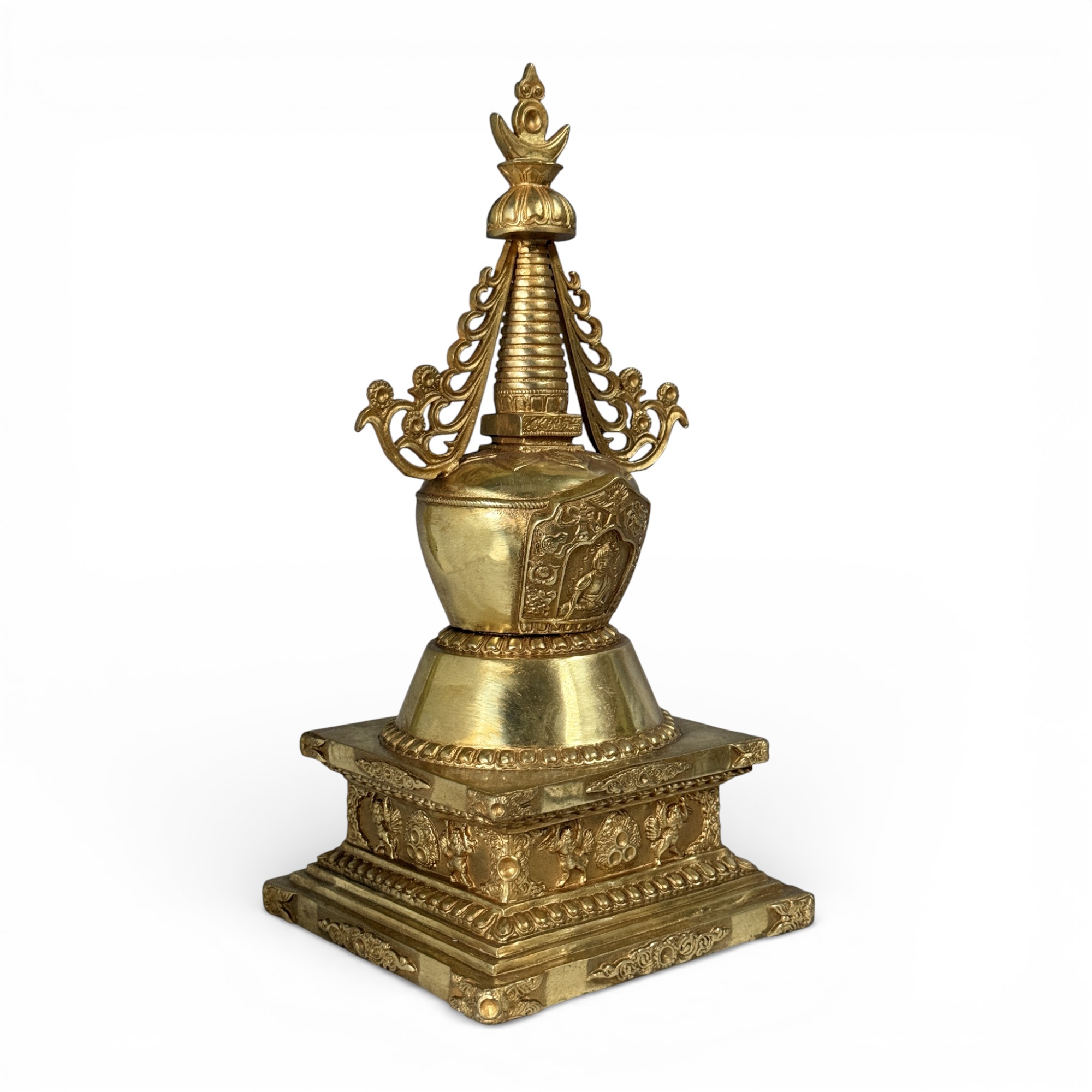 Buddhistische Stupa Buddha Pagode aus Bronze