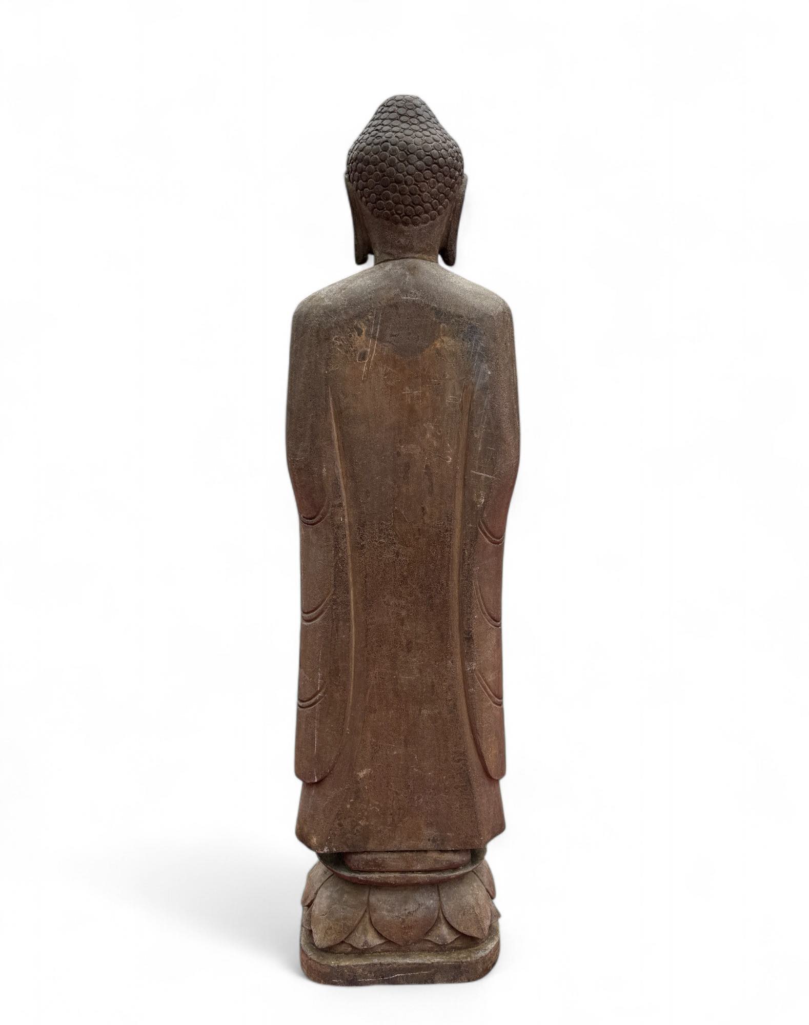 Garten Buddha Statue Naturstein Figur Meditations Geste
