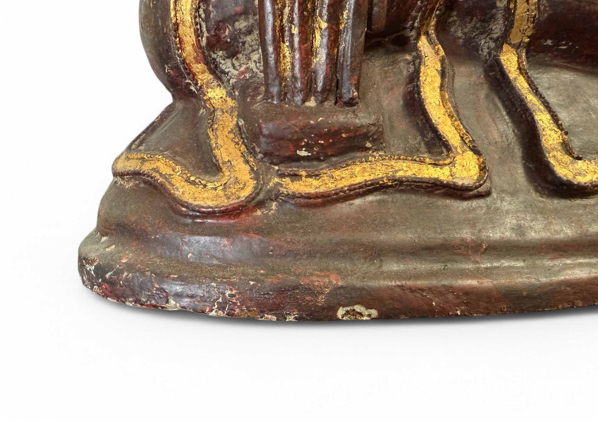 Lacquerware Buddha Statue Burma Skulptur 73 cm groß