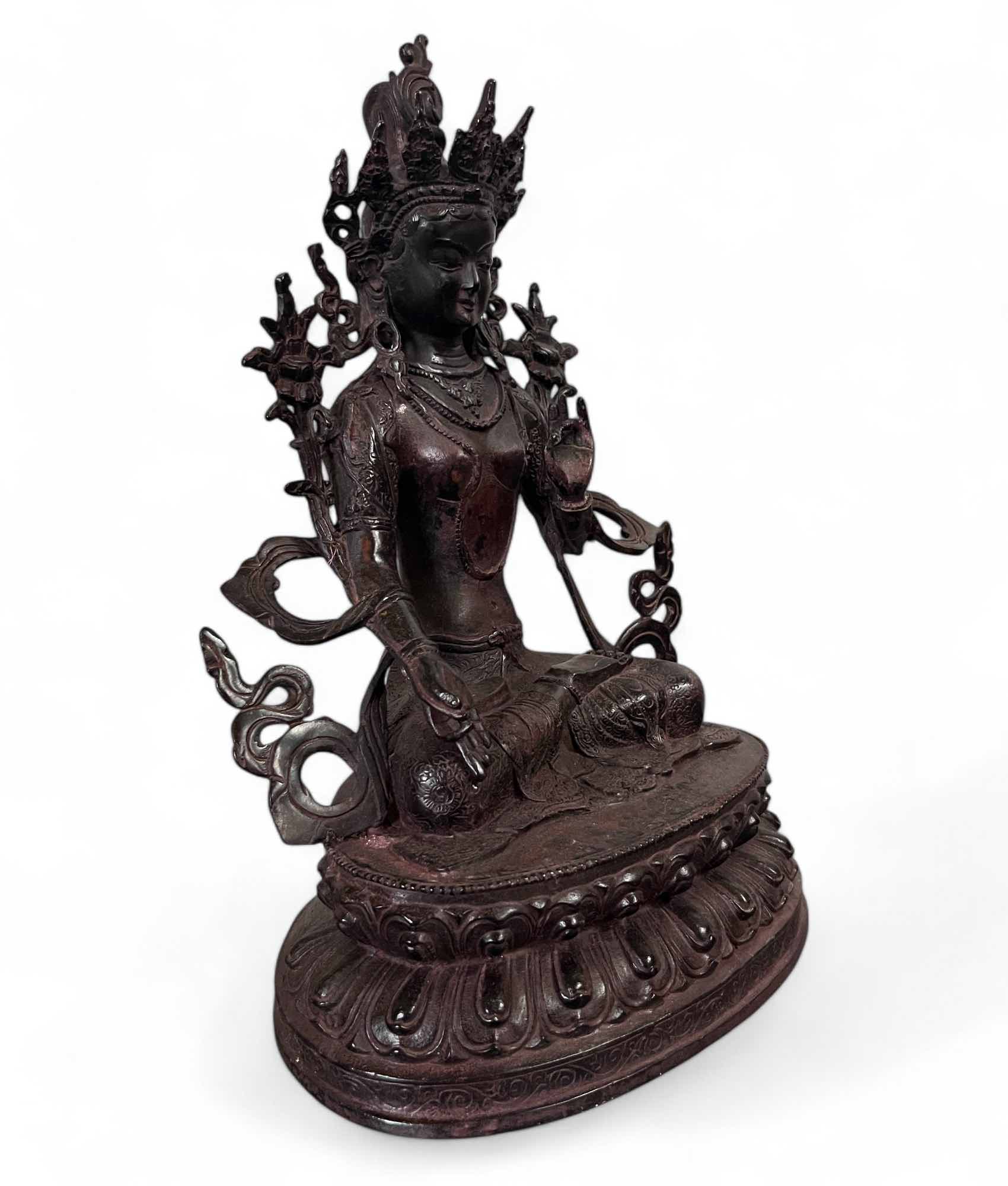 Weiße Tara Buddha Figur Bronze - Bodhisattva