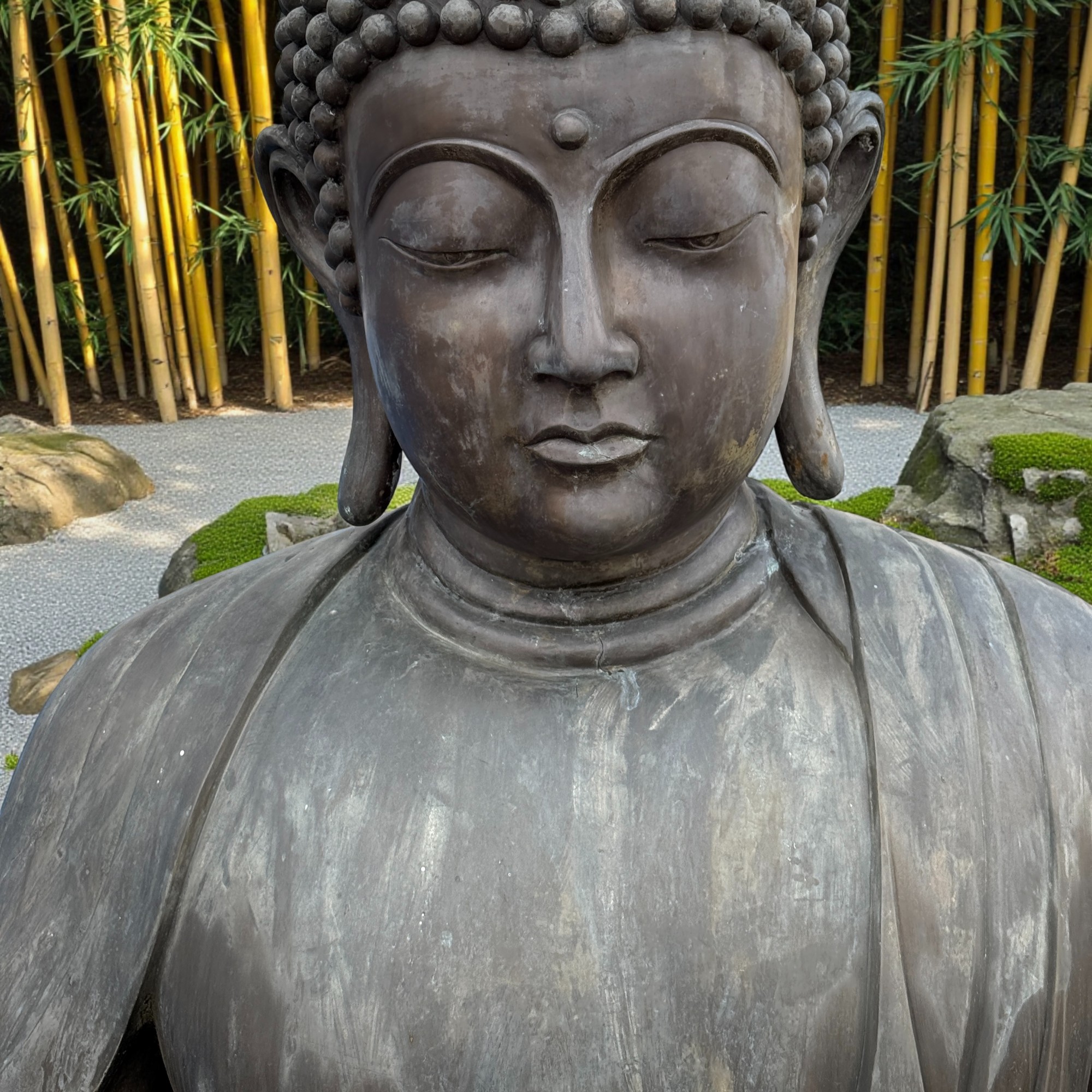 Großer Daibutsu Bronze Buddha Statue - 220 cm