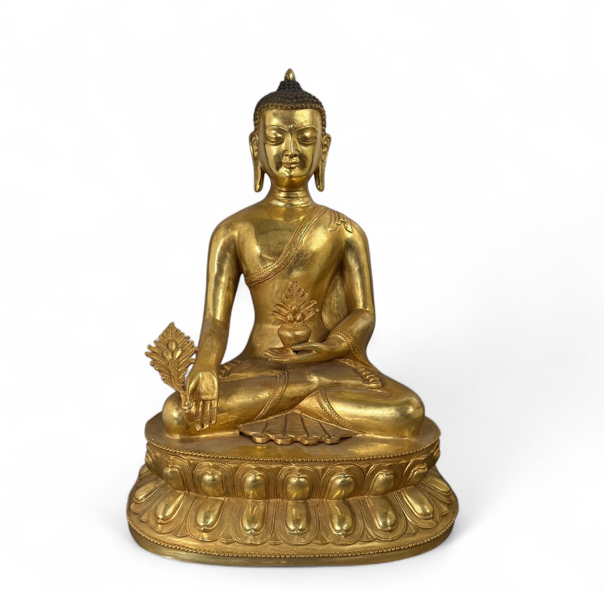 Medizin Buddha Figur Bronze Tibet China - 50 cm groß