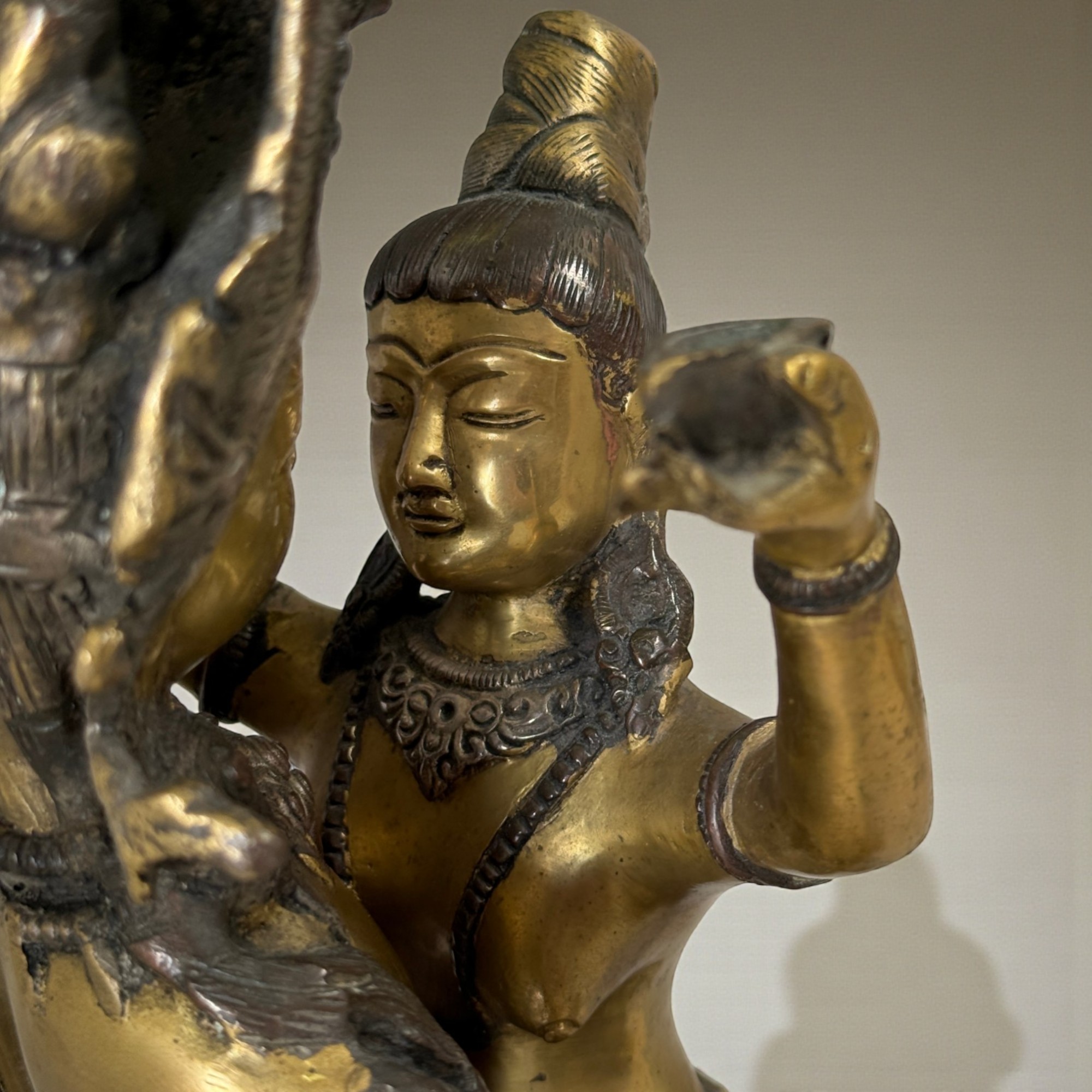 Yabyum Buddha Figur Bronze – tantrische Skulptur - 27 cm groß