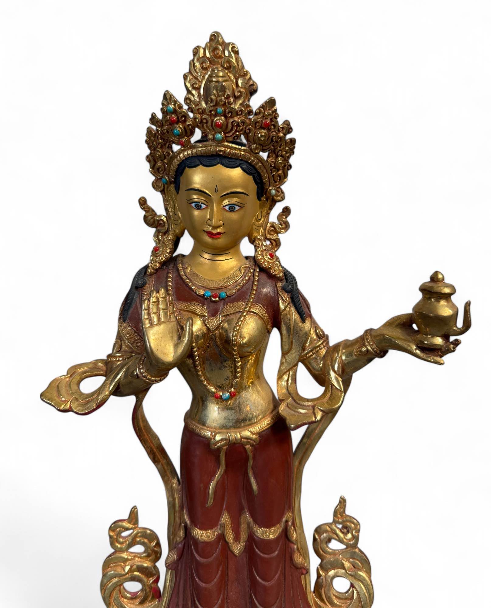 KalashTara Figur Bronze Skulptur aus Nepal - 36 cm groß