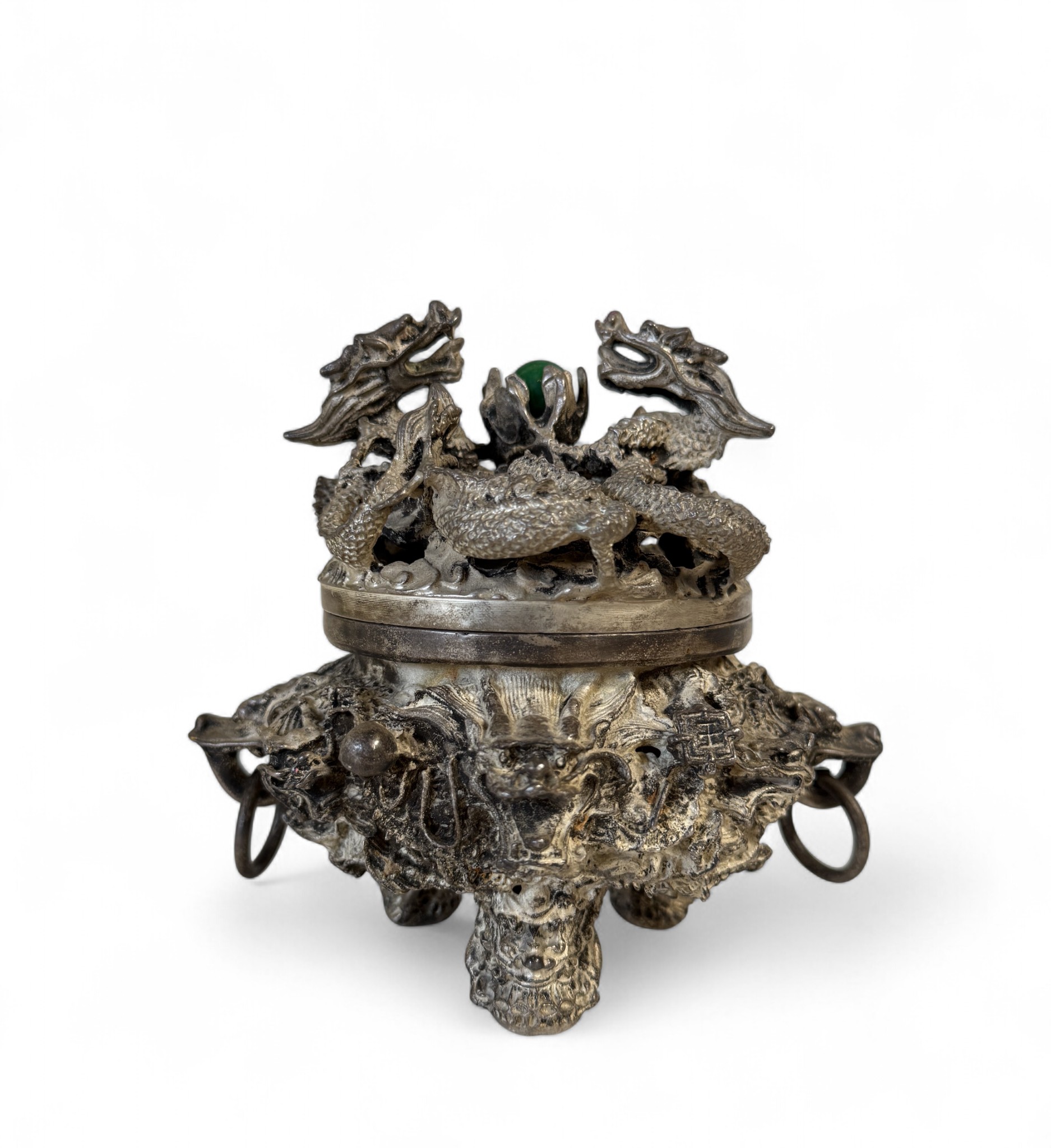 Räuchergefäß Drachen verziert - Bronze Gefäß