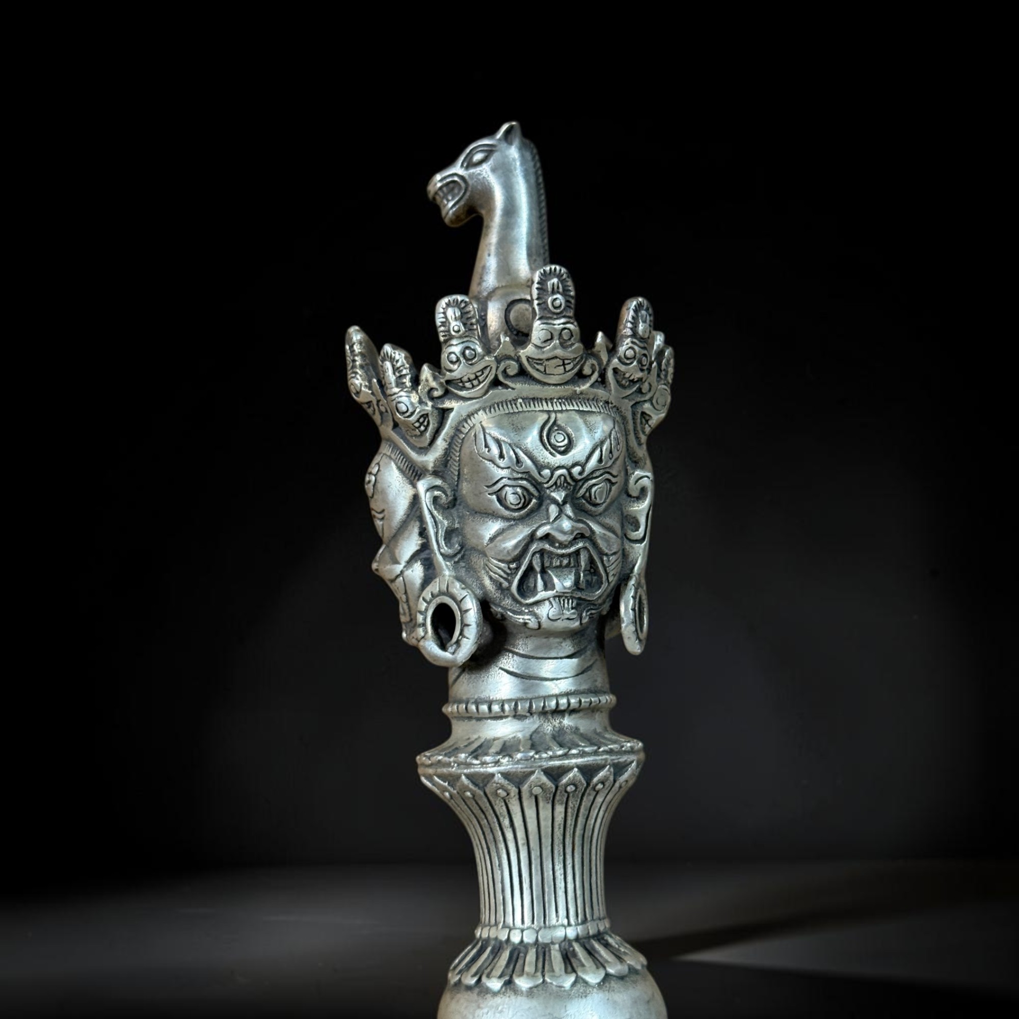 Phurba Bronze Ritualdolch Tibet Kila Ritualmesser Buddhismus 36cm