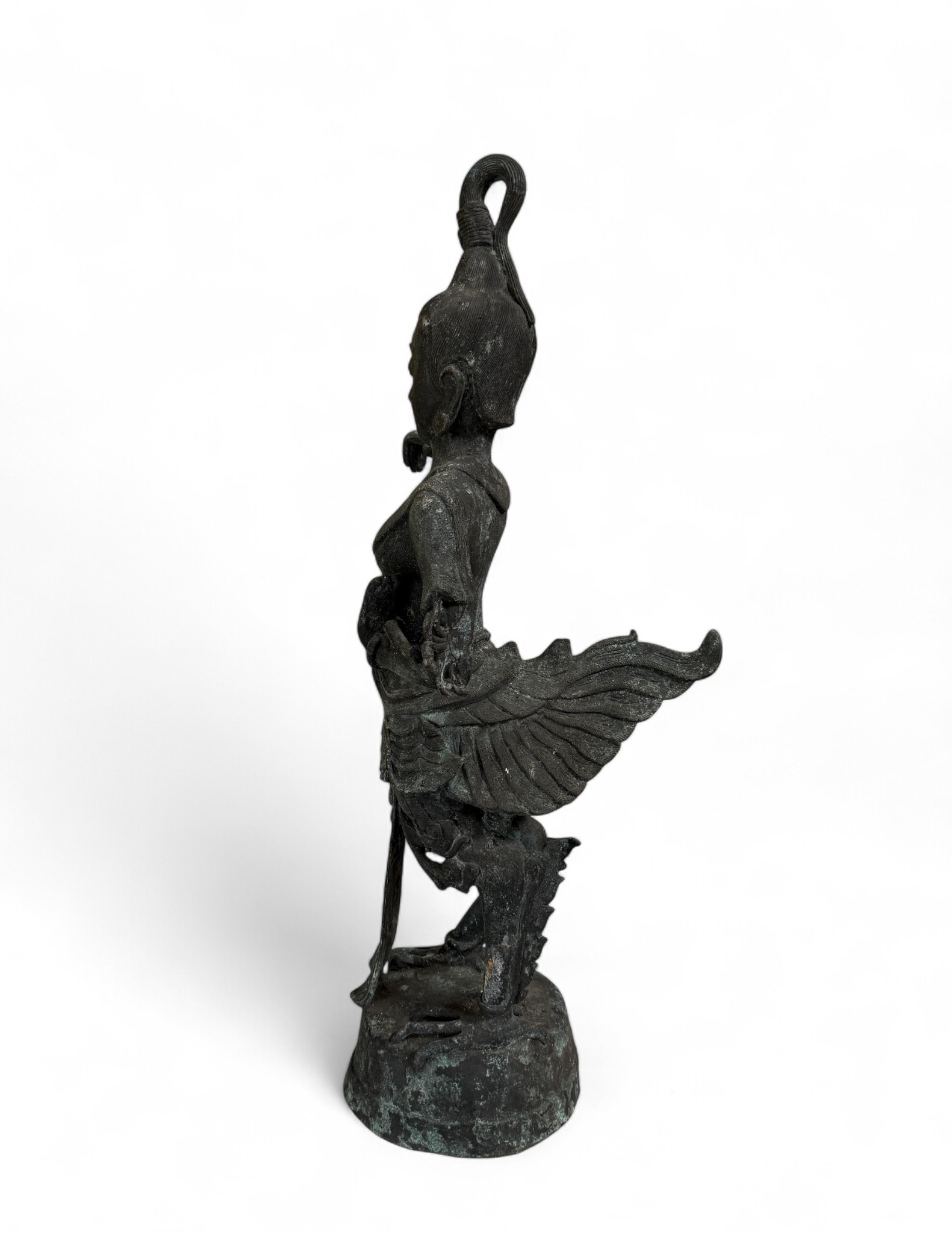 Kinnari Bronze Skulptur Burma Figur 74 cm groß Kinnari Bronze Skulptur Burma Figur 74 cm groß