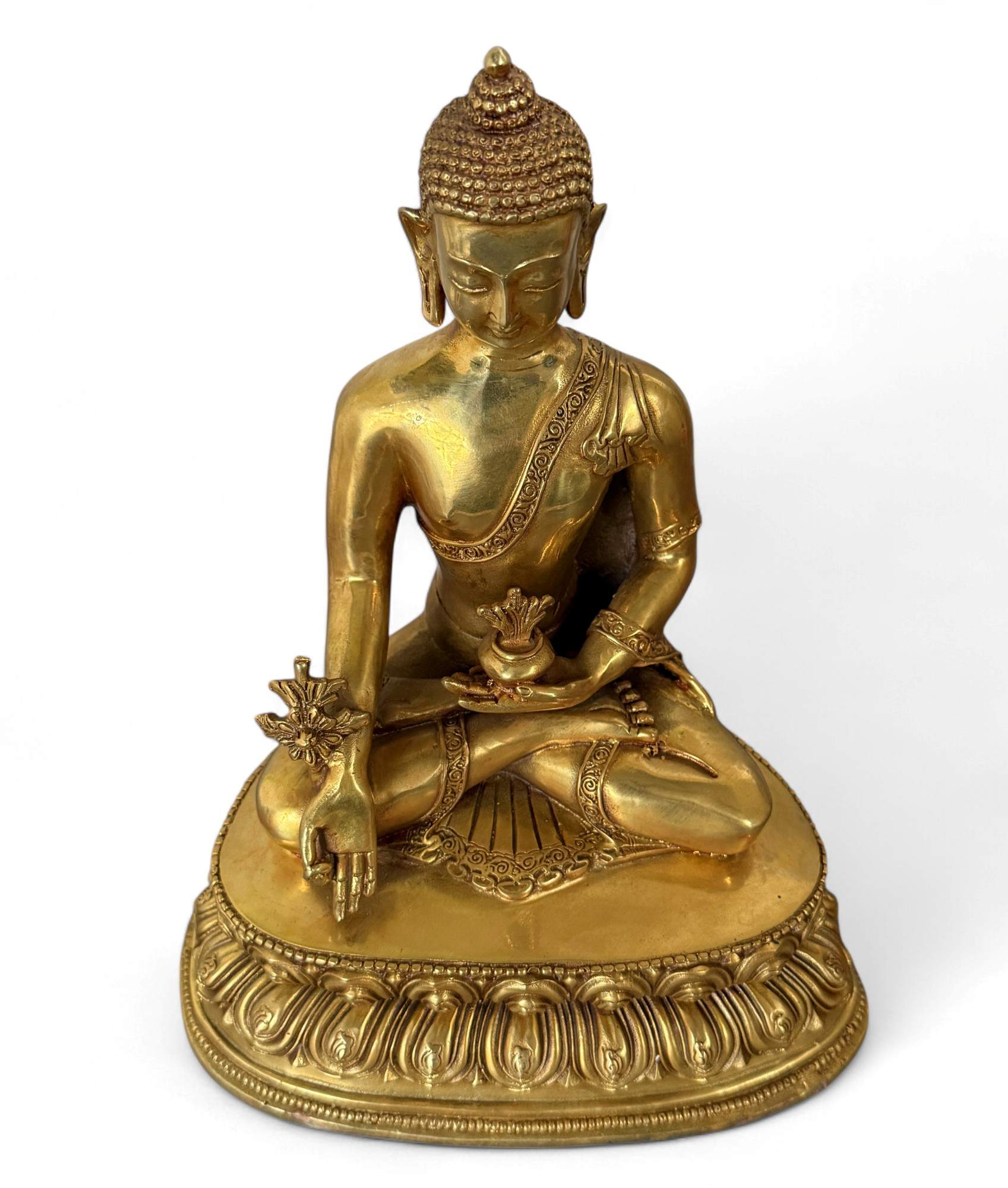 Medizin Buddha Figur Bronze Tibet China - 28,5 cm groß