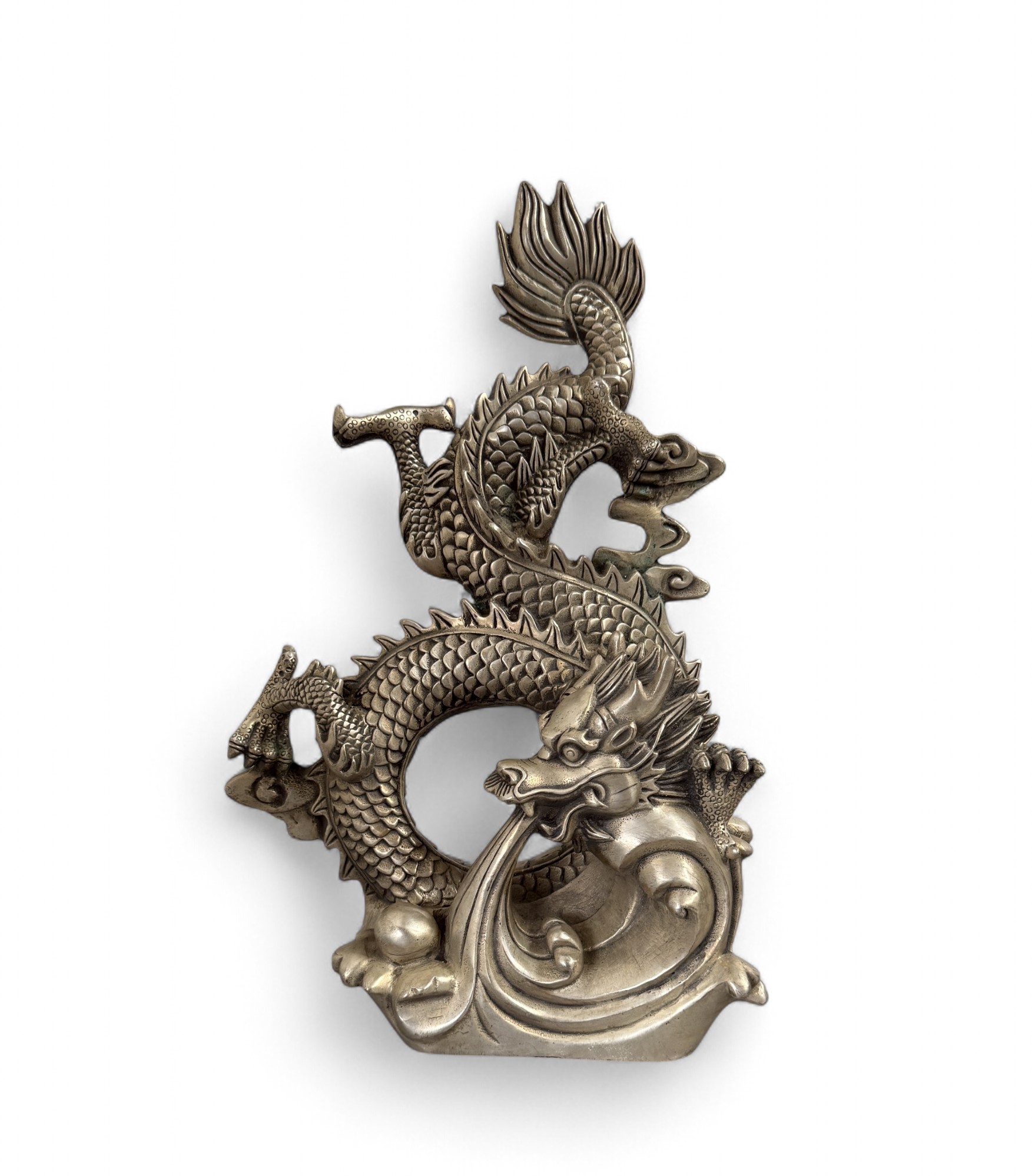 China Bronze Drachen Figur 35,5 cm groß