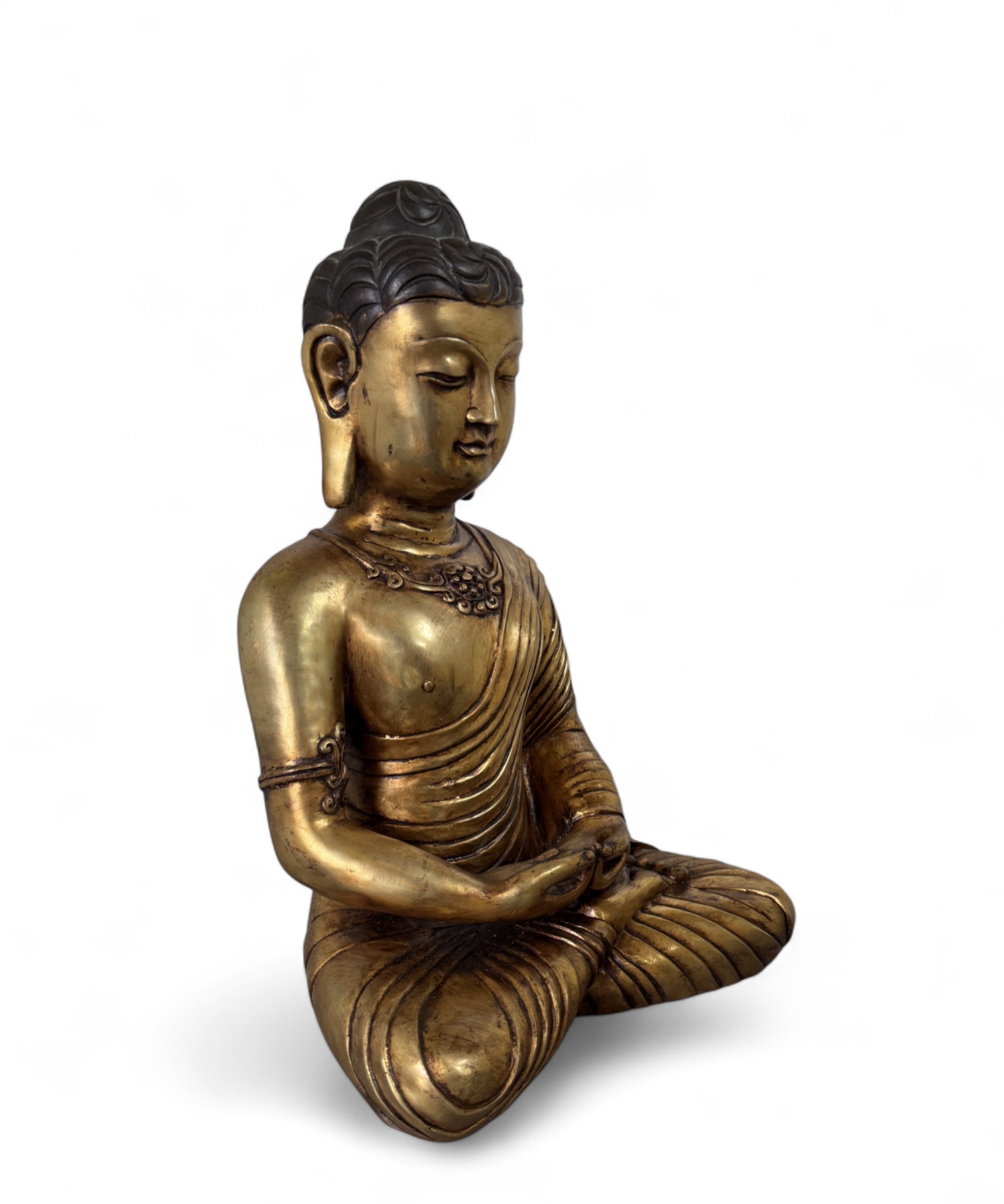 Bronze Meditations-Buddha – Tibet/China, ca. 30–40 Jahre, 44 cm