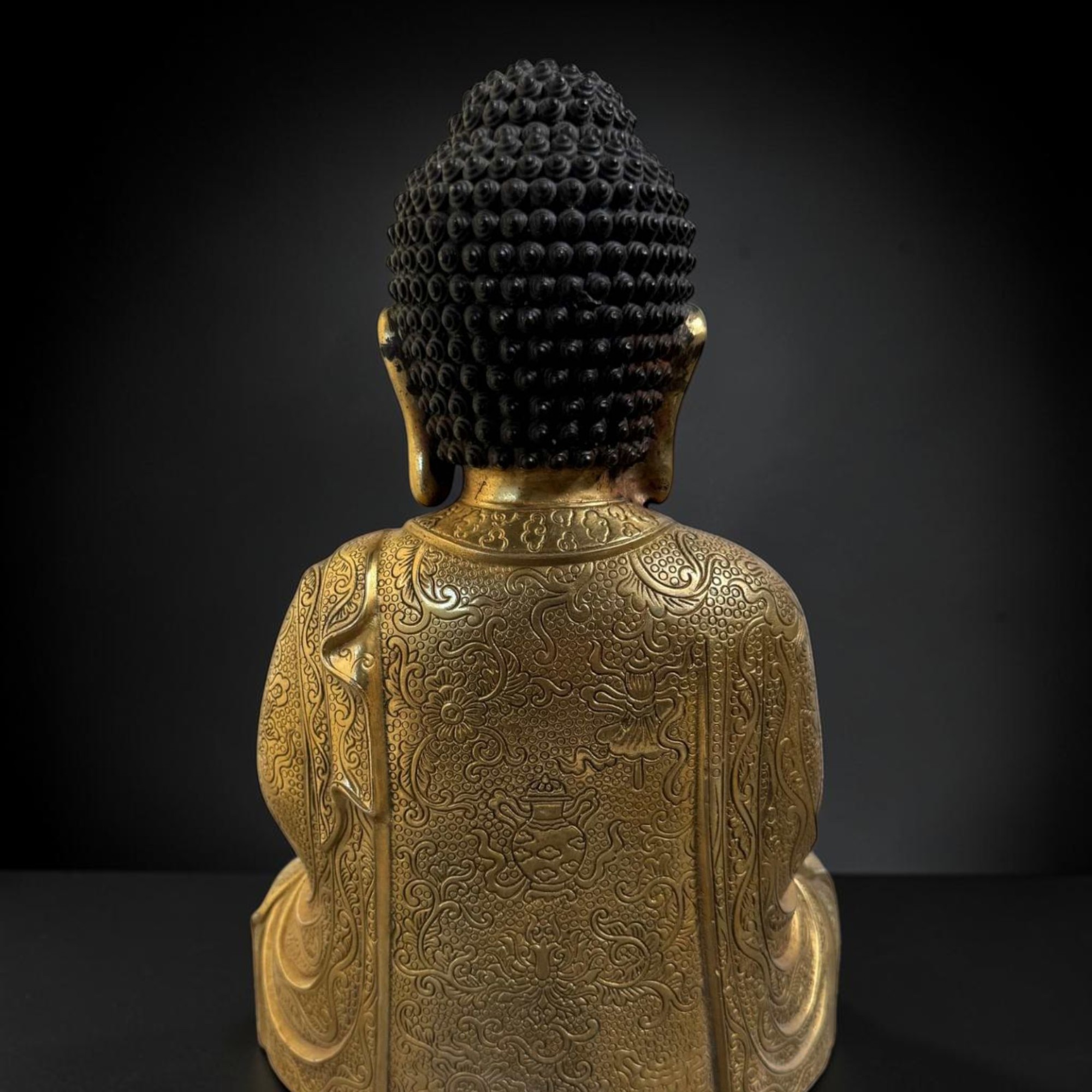 Bronze Buddha Figur – Segnungsgeste – 27,5 cm – Sichuan, China