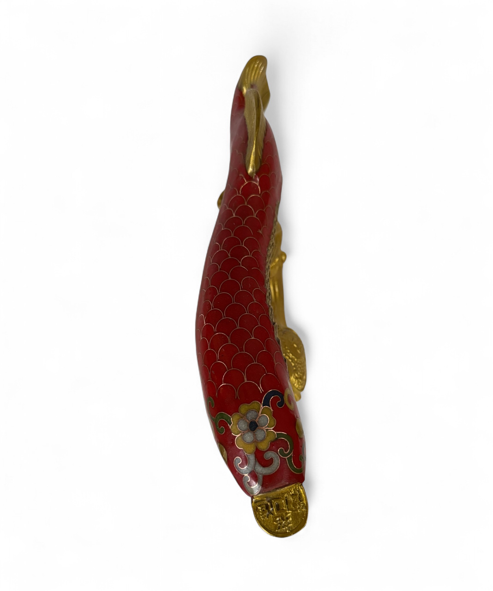 Koifisch Bronze Skulptur Cloisonne Figur Reichtumssymbol
