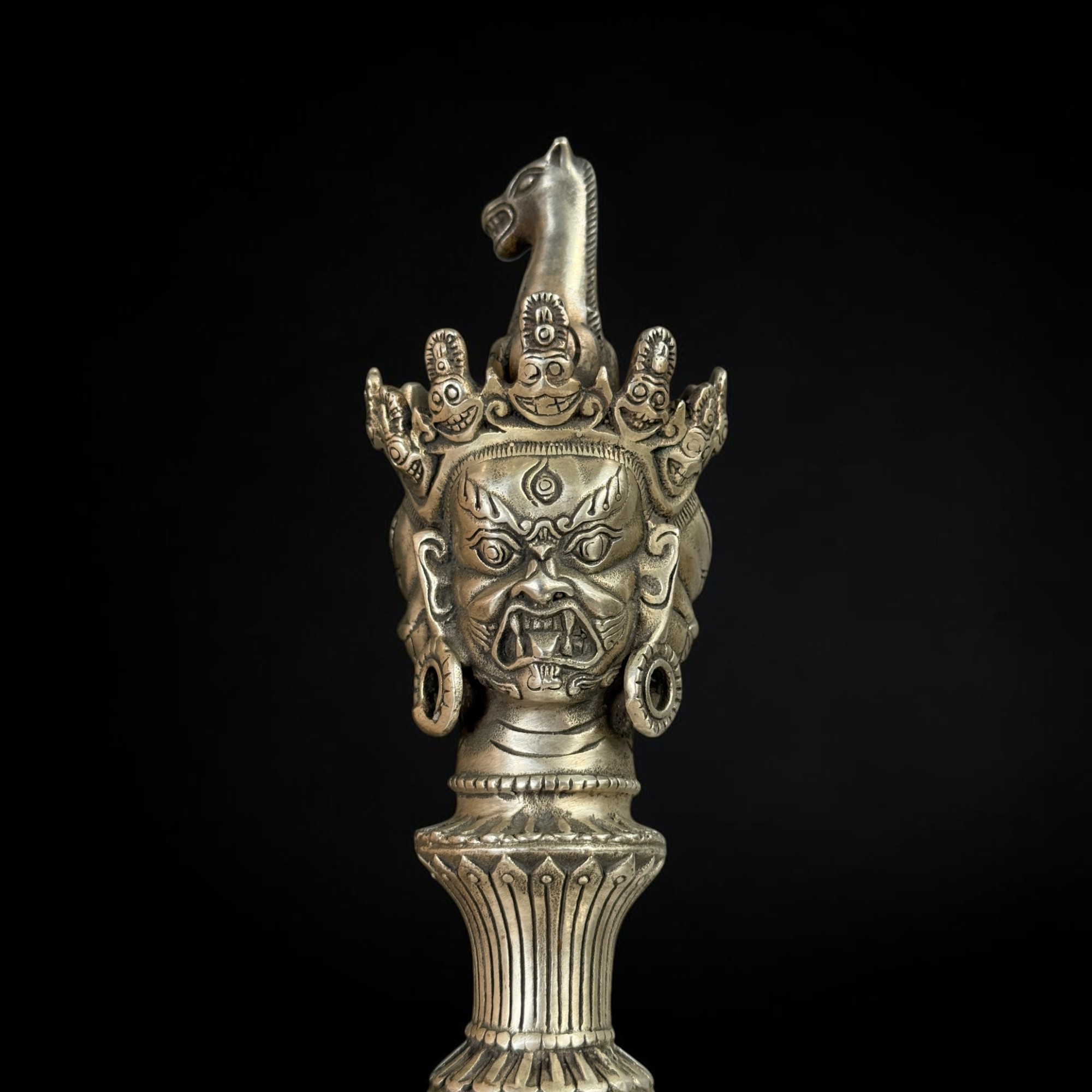 Phurba Bronze Ritualdolch Tibet Kila Ritualmesser Buddhismus 36cm