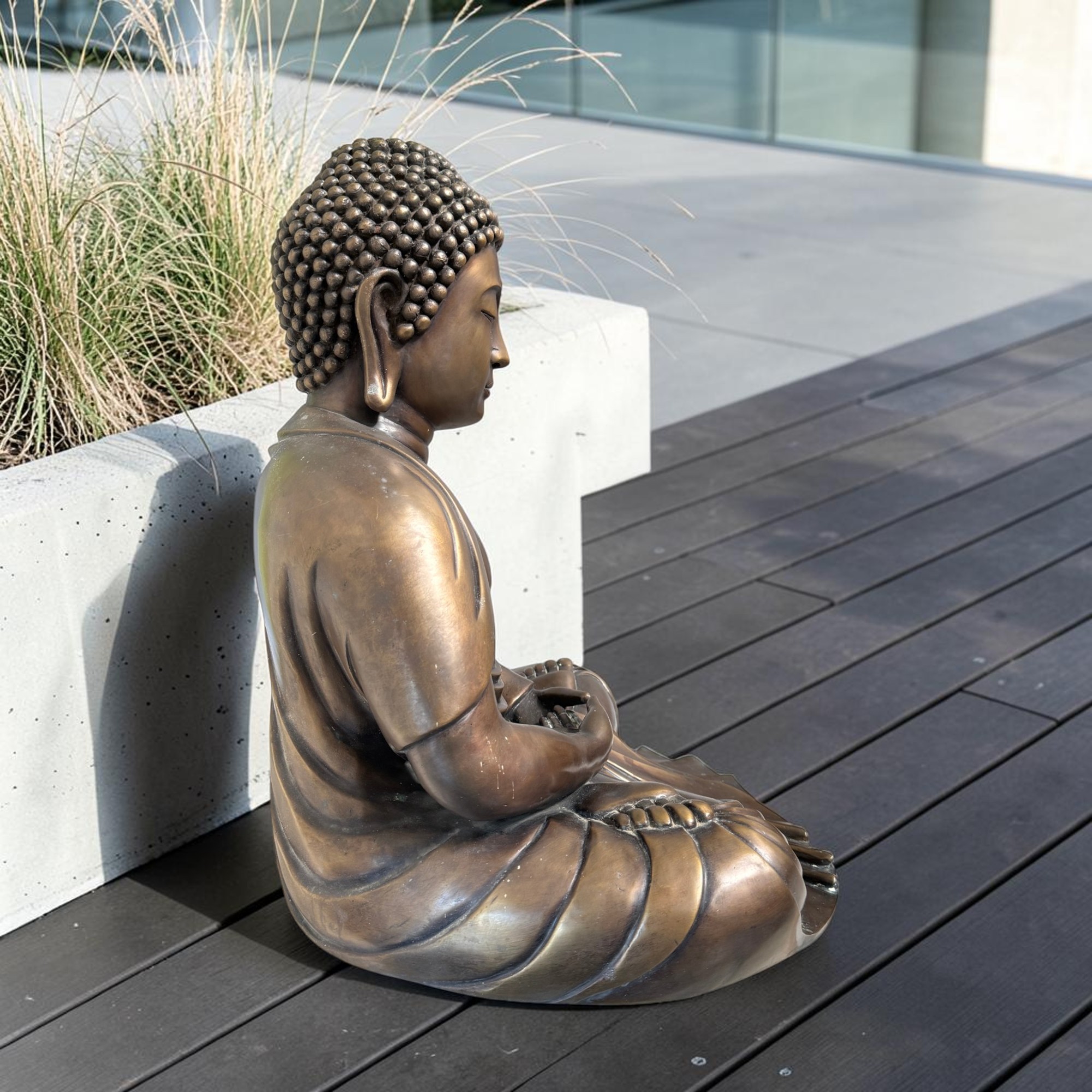 Bronze Amida Buddha Kamakura Daibutsu - Japanische Figur - Unikat 56 cm / 24 kg