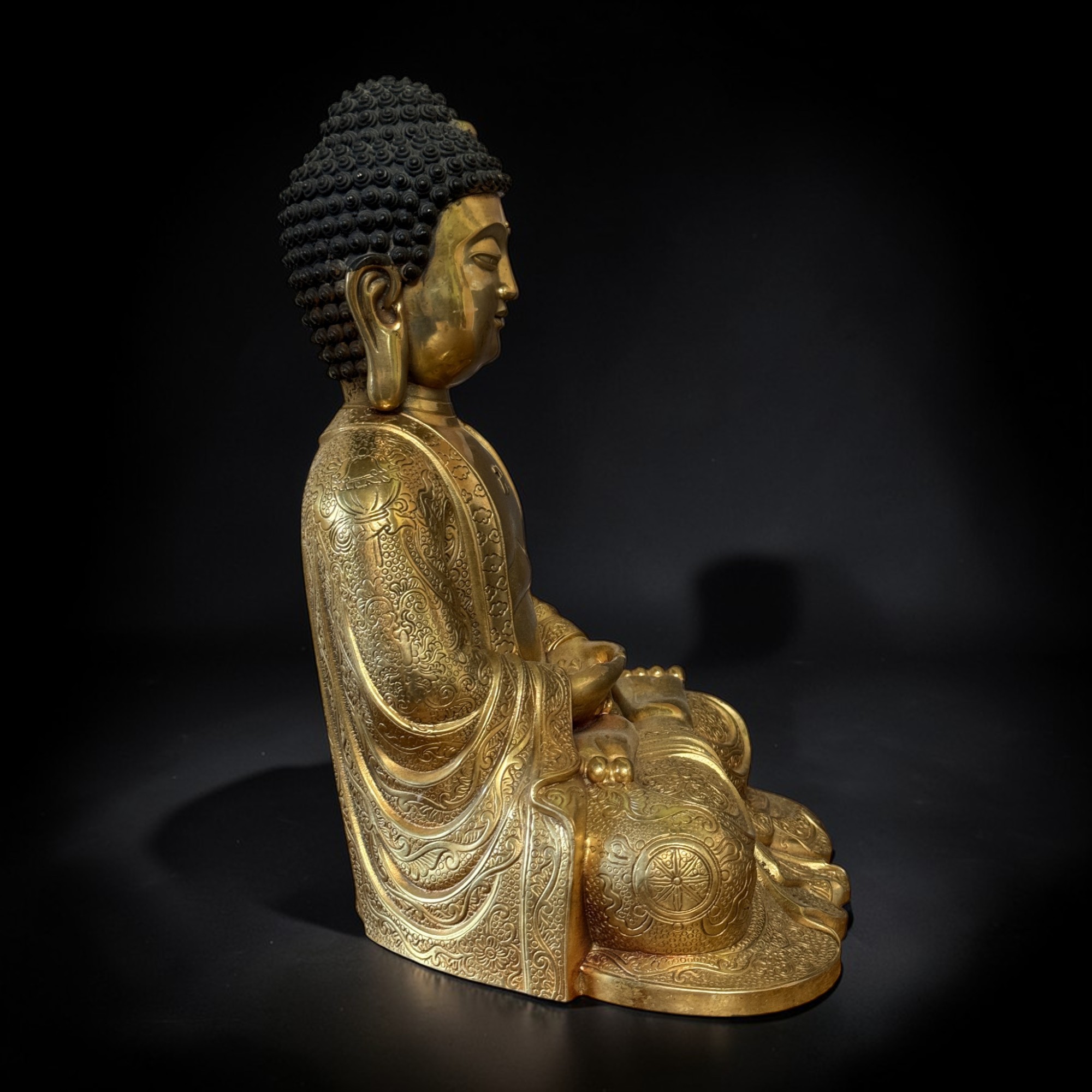 Bronze Buddha Figur - Meditations Geste - 27 cm