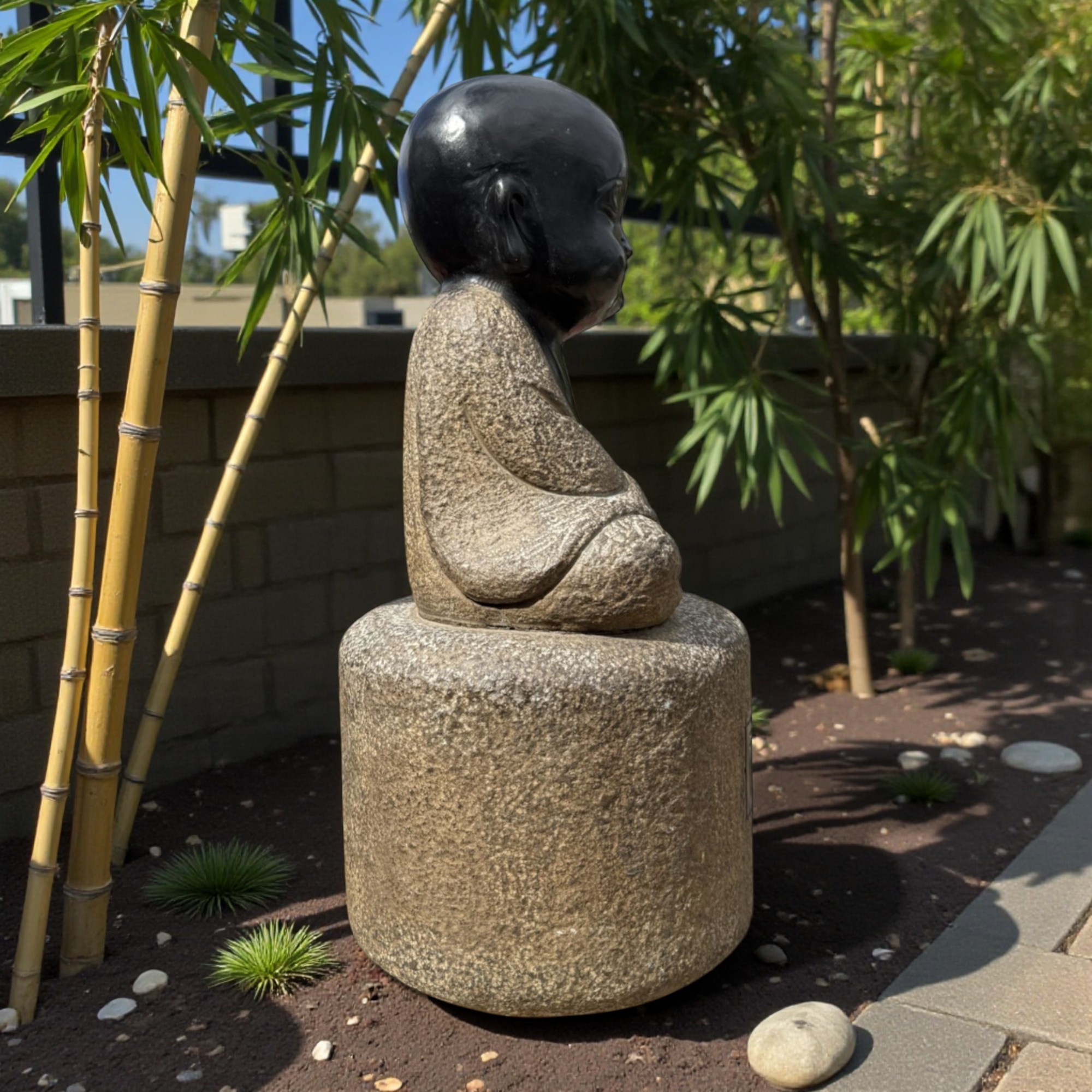 Zen Mönch Garten Figur China 62 cm groß