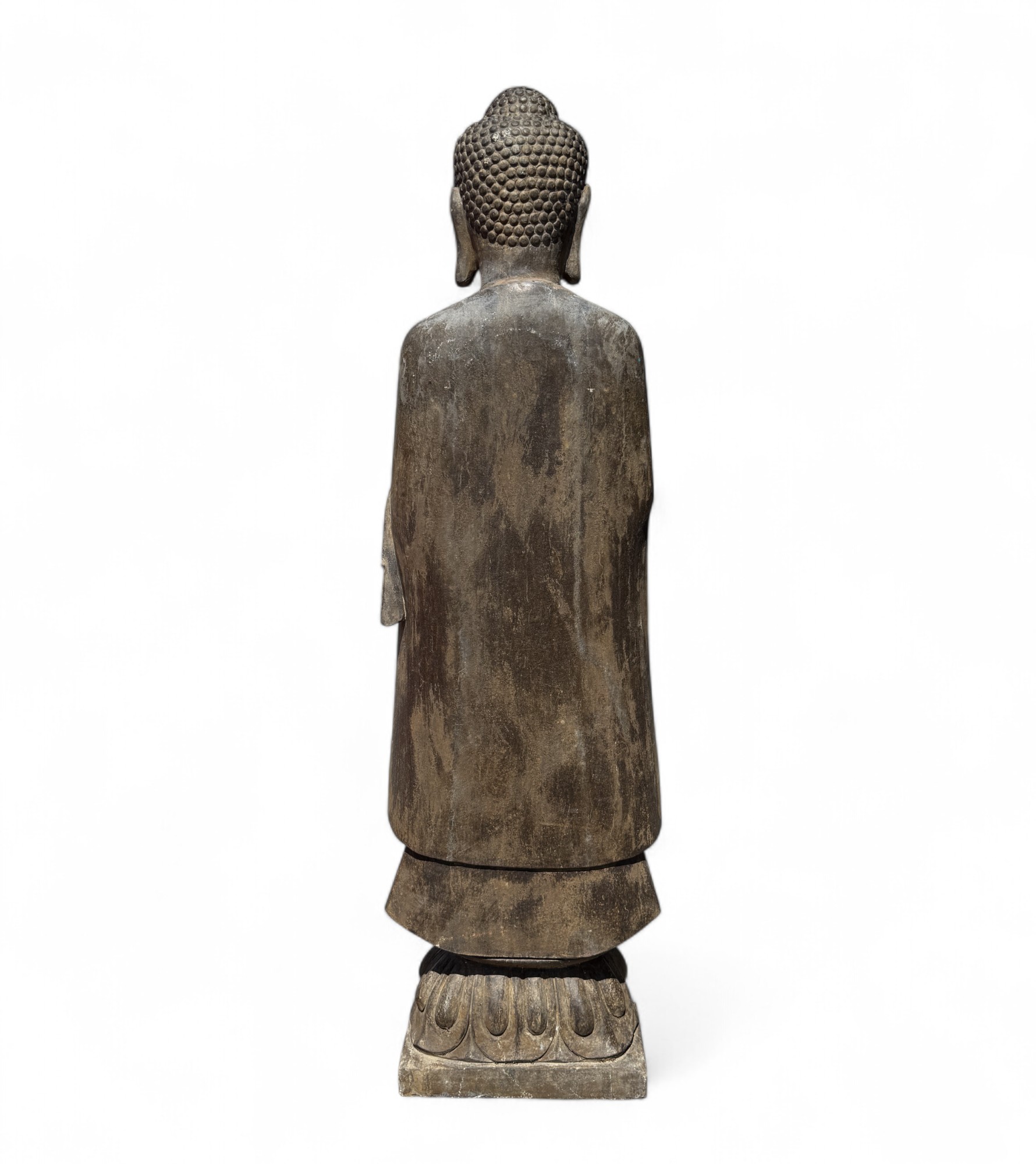 Garten Buddha Statue stehende Skulptur Schutz Geste 120 cm groß