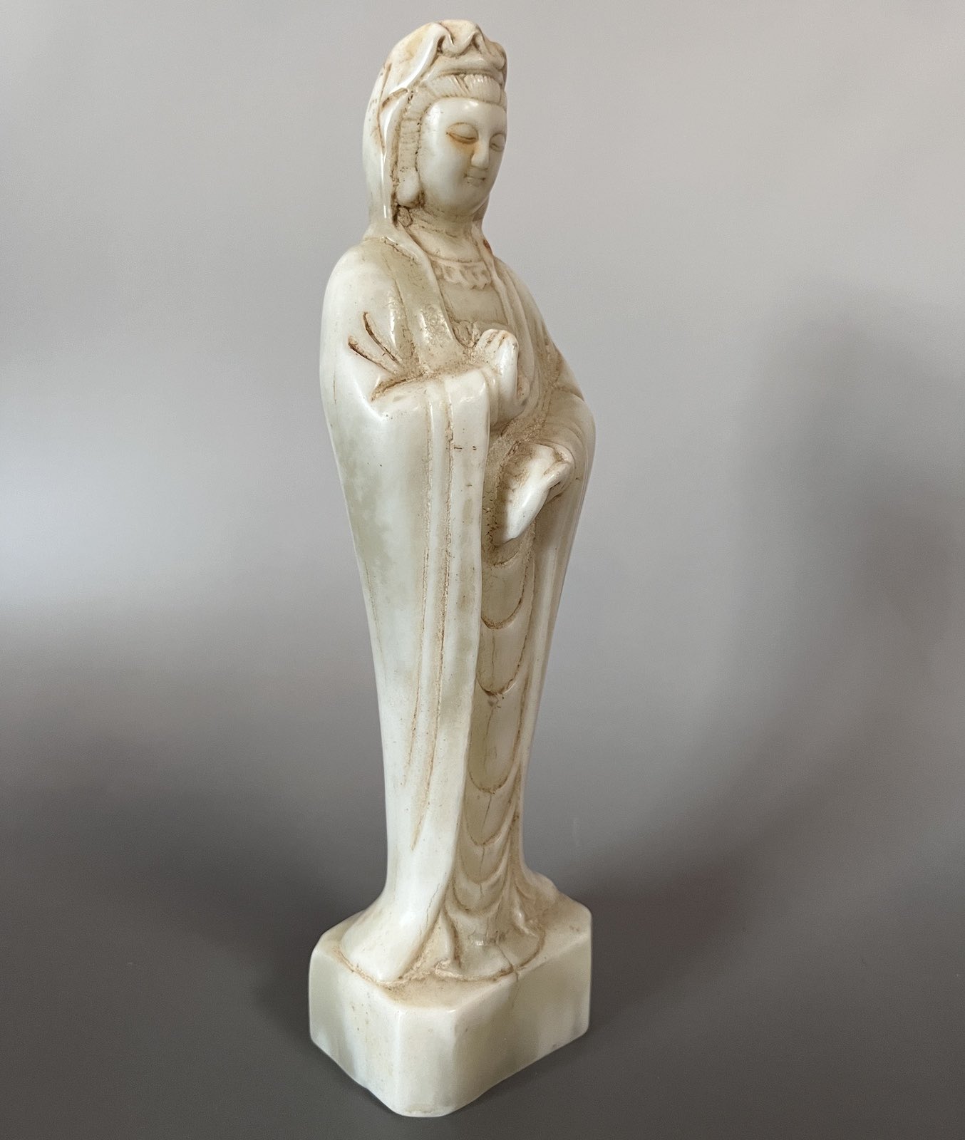Kwanyin Buddha Figur Hetian Jade China Kwanyin Buddha Figur Hetian Jade China