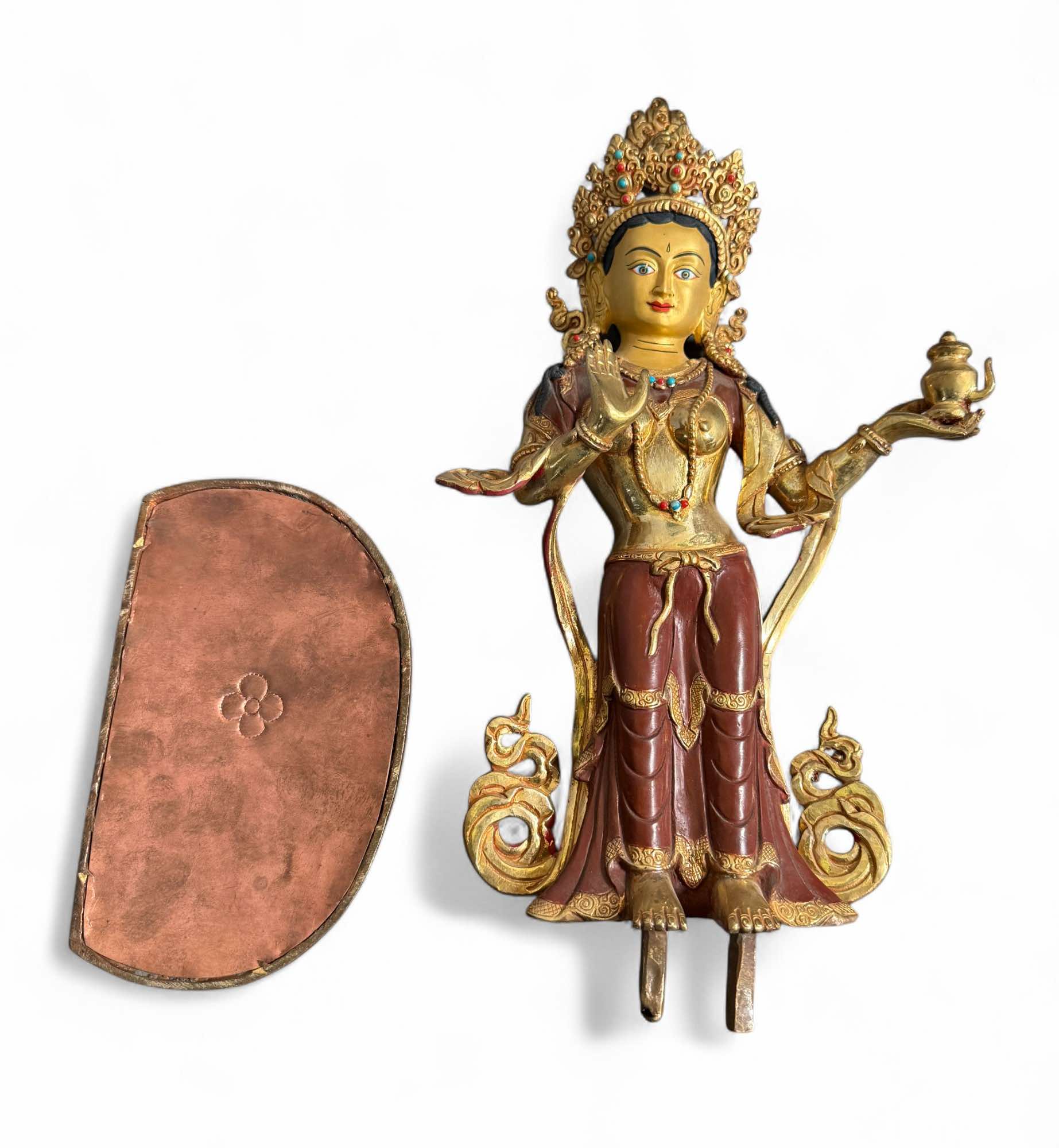 KalashTara Figur Bronze Skulptur aus Nepal - 36 cm groß