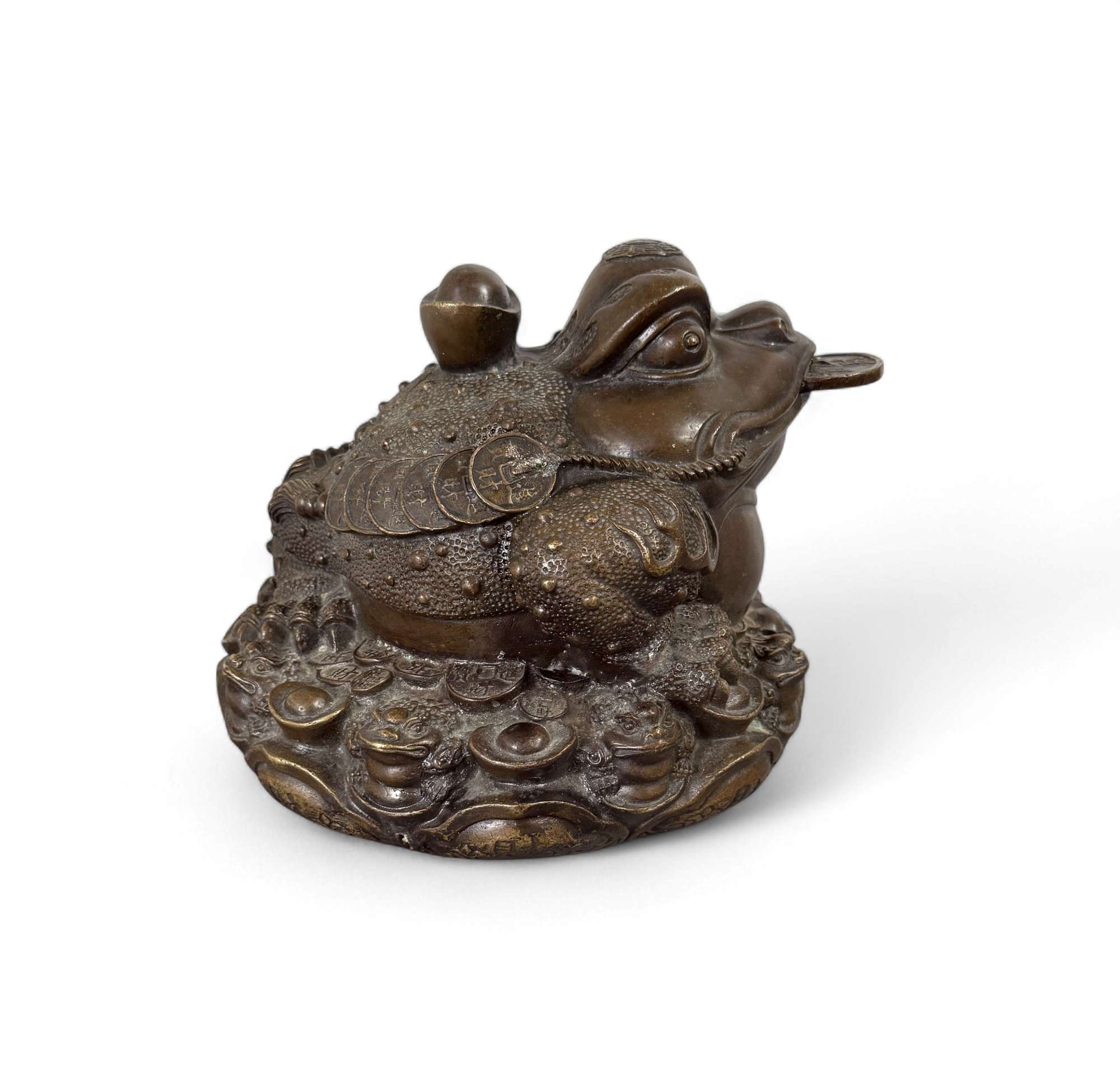 Geldkröte aus Bronze – Traditioneller Feng Shui Frosch