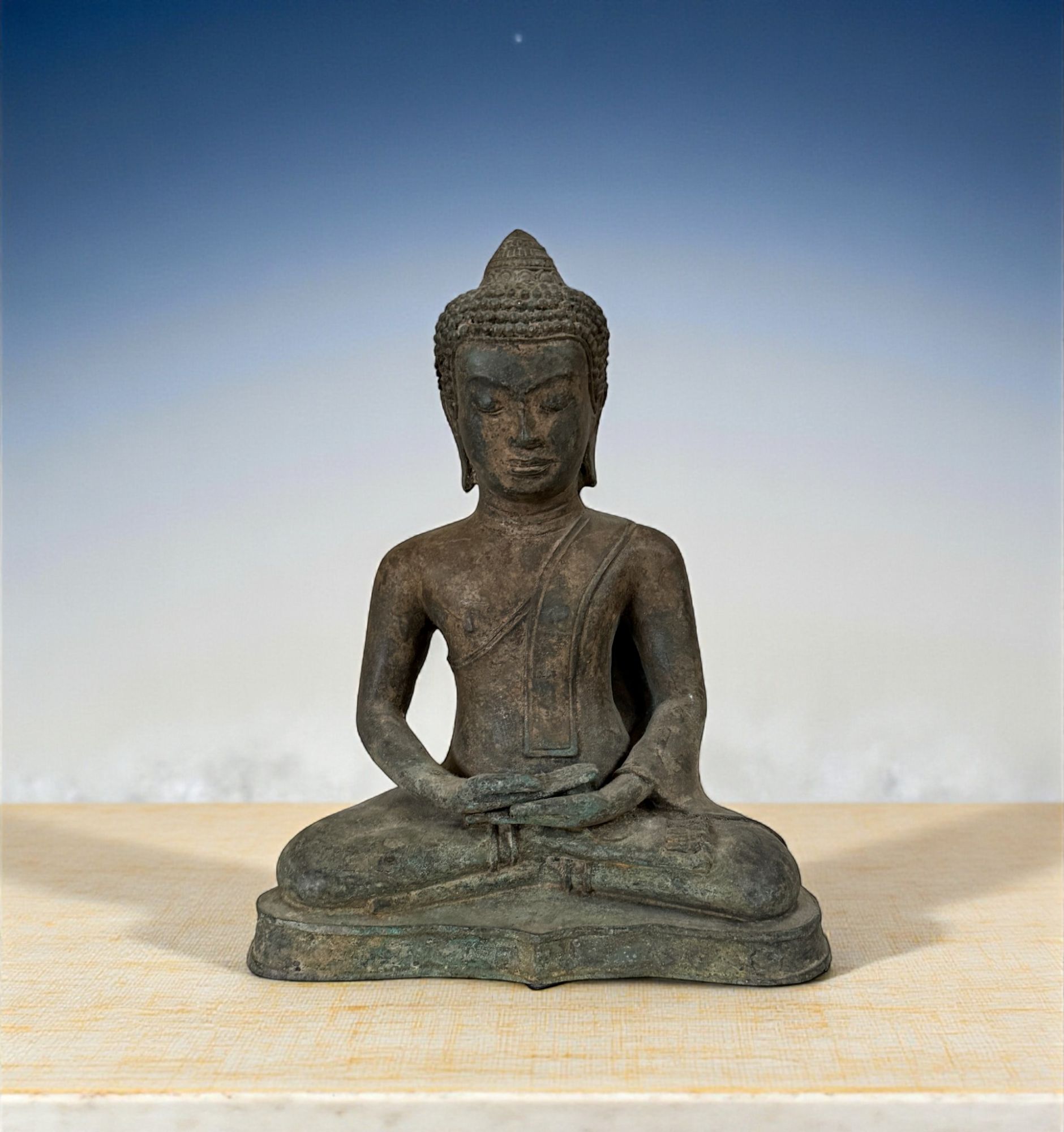 Bronze Buddha – Thailand – Dhyana Mudra – 28,5 cm – Meditationsfigur aus deutscher Sammlungsauflösung Bronze Buddha – Thailand – Dhyana Mudra – 28,5 cm – Meditationsfigur aus deutscher Sammlungsauflösung