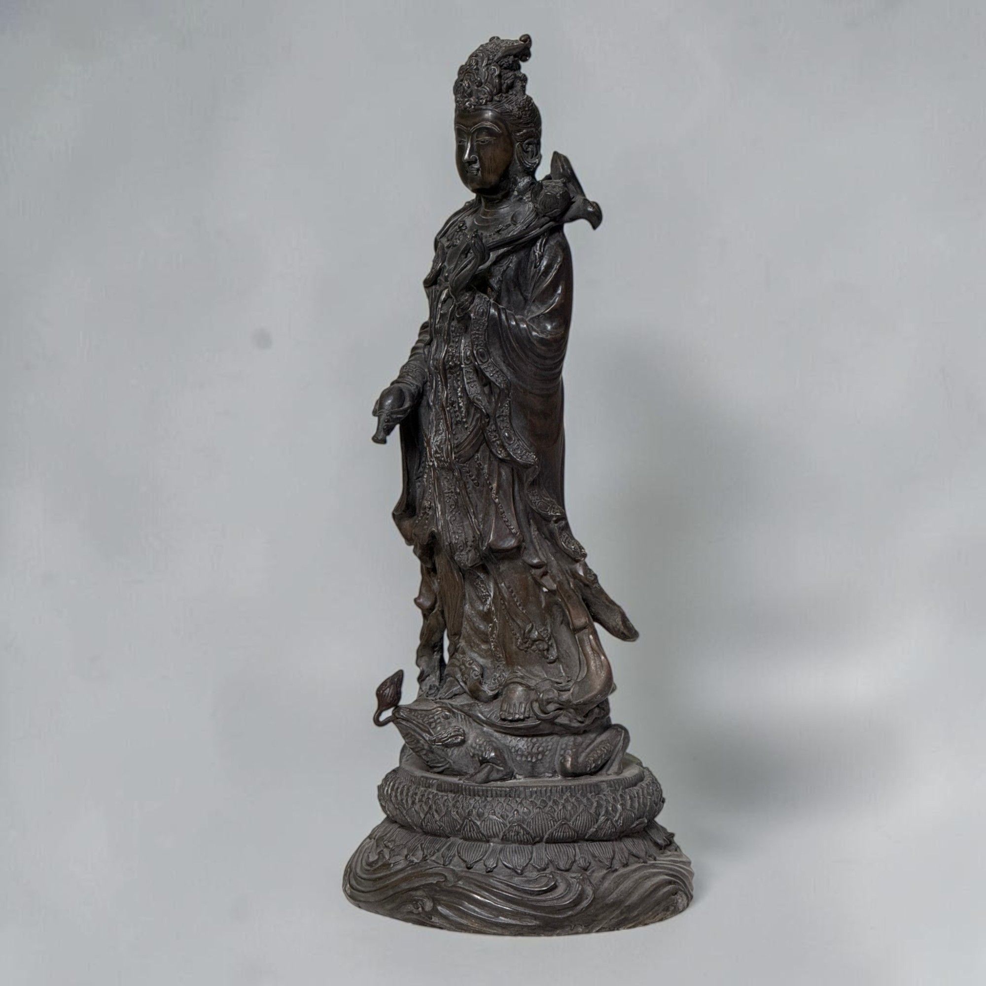 Buddha Figur Bronze Guanyin 45cm groß