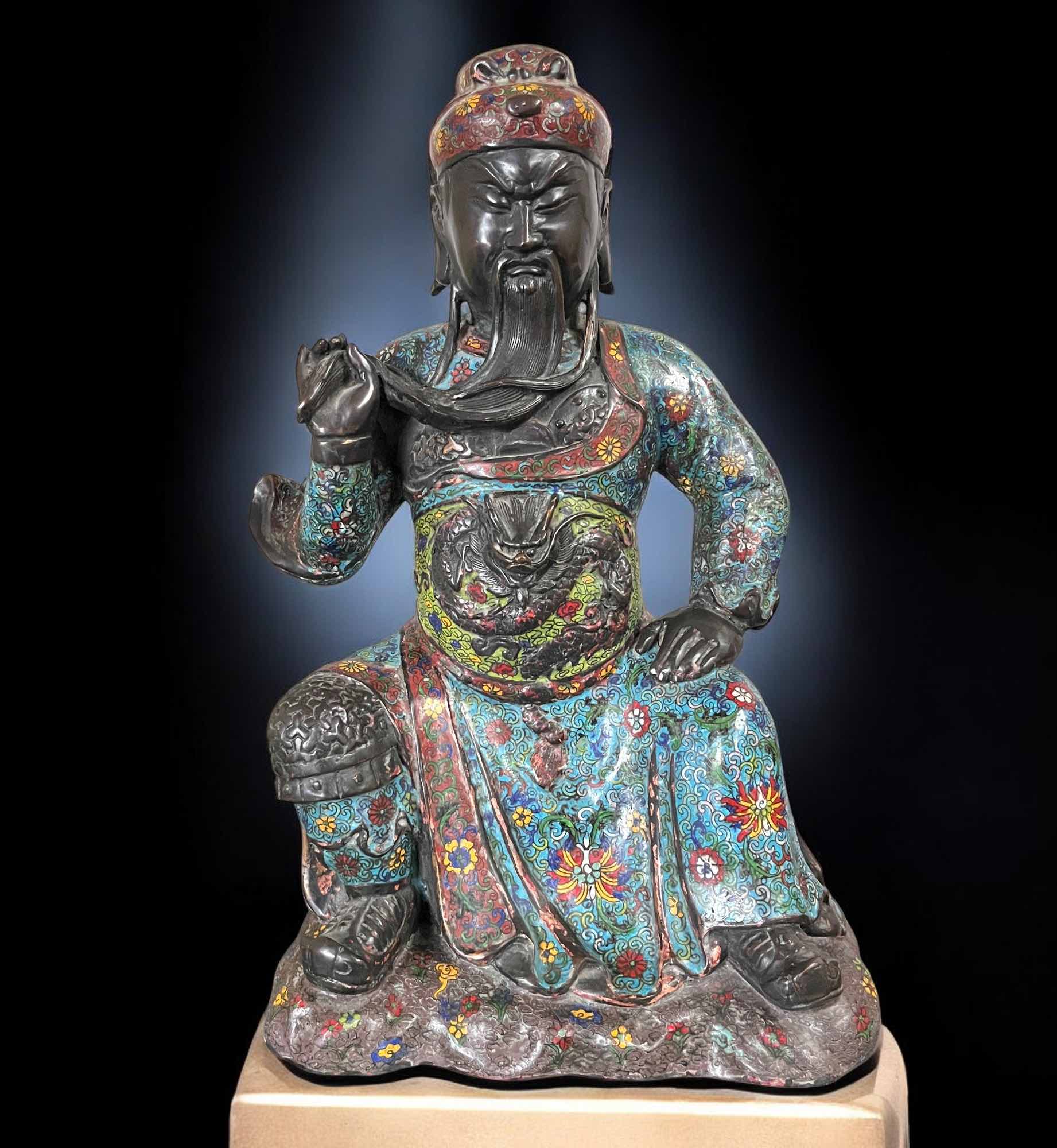 Chinesischer General Guan Yu Skulptur aus Bronze