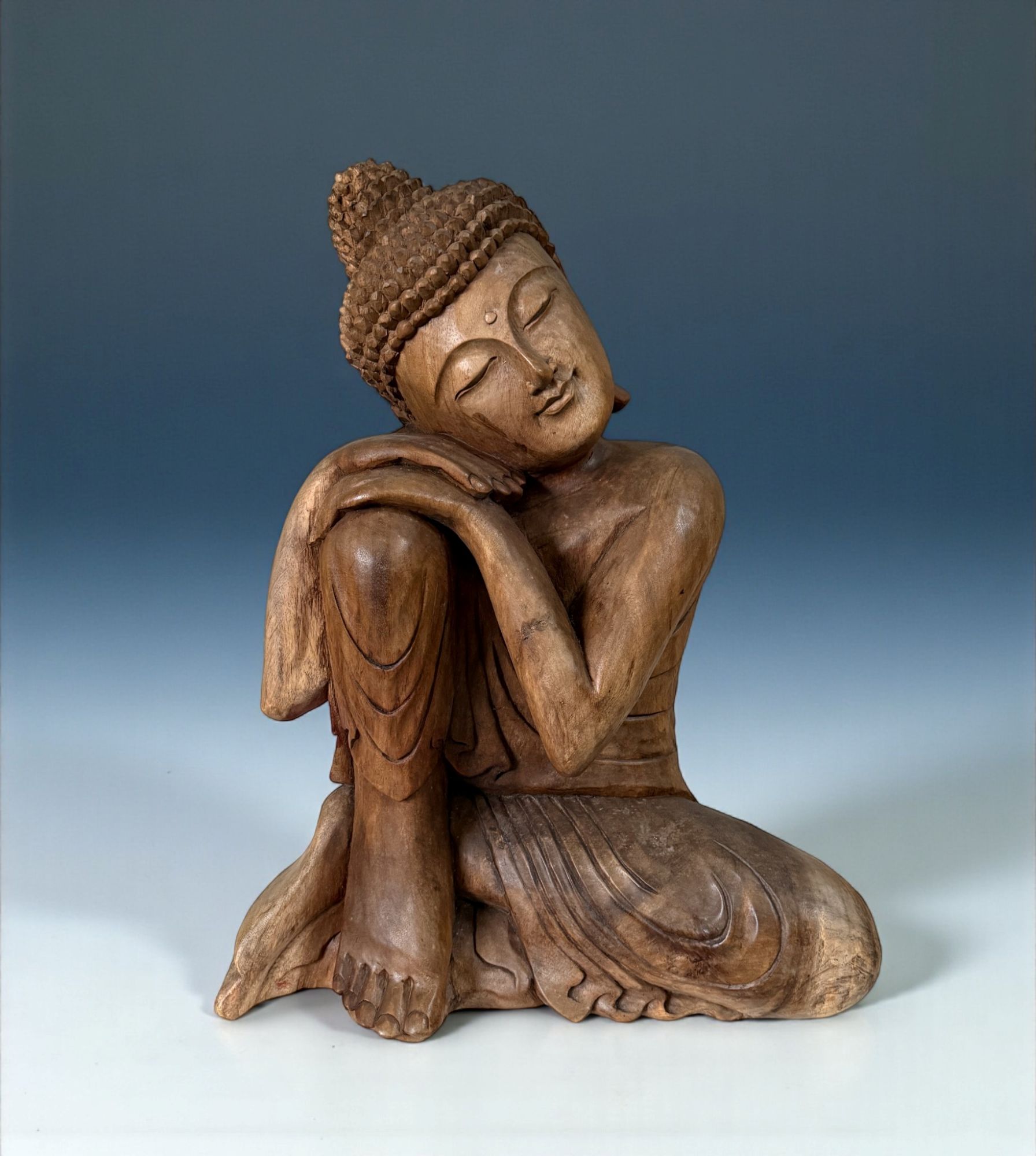Buddha Figur Holz Statue Relax - 61cm groß Buddha Figur Holz Statue Relax - 61cm groß