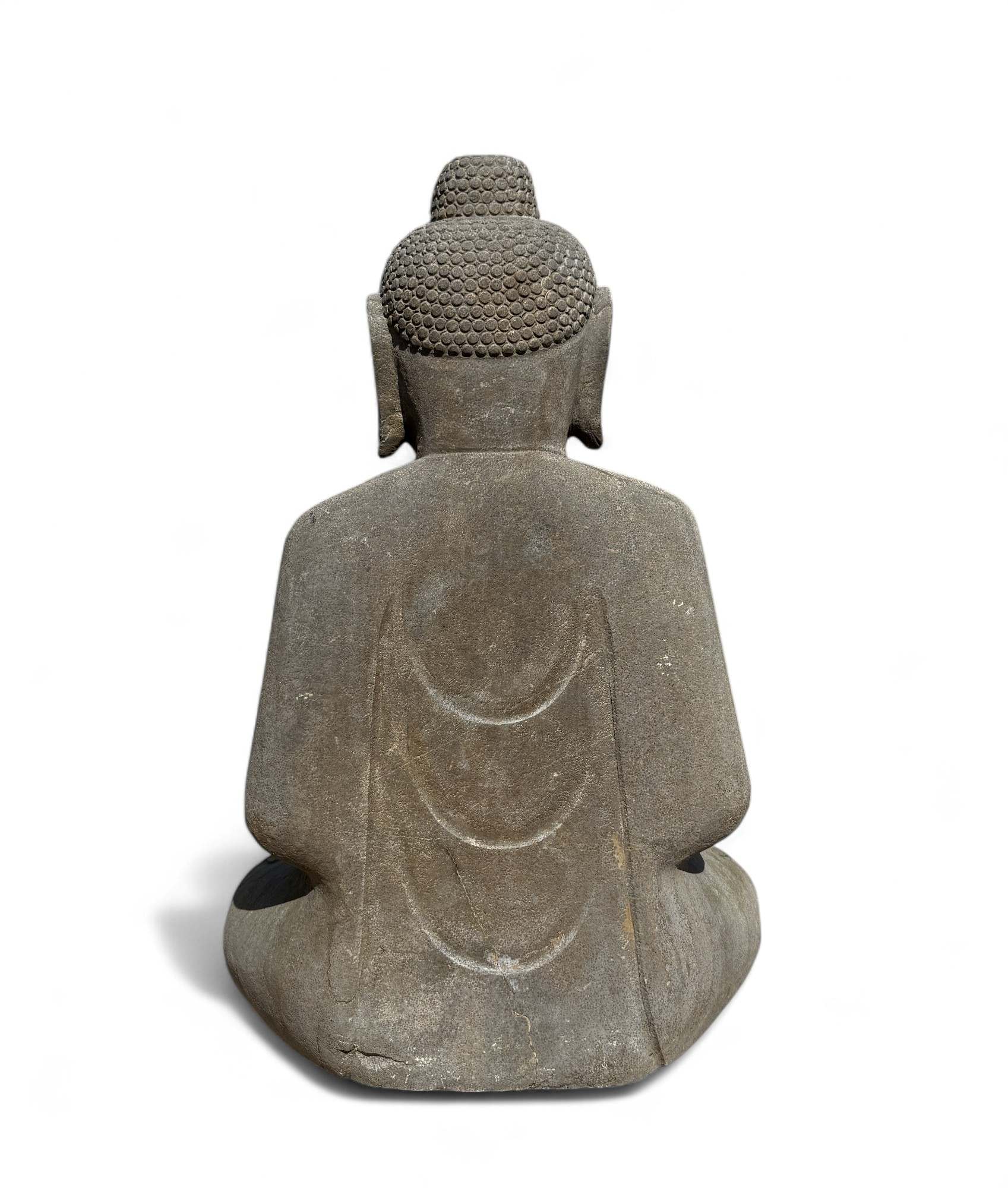 Garten Buddha Statue Naturstein Figur Meditations Geste