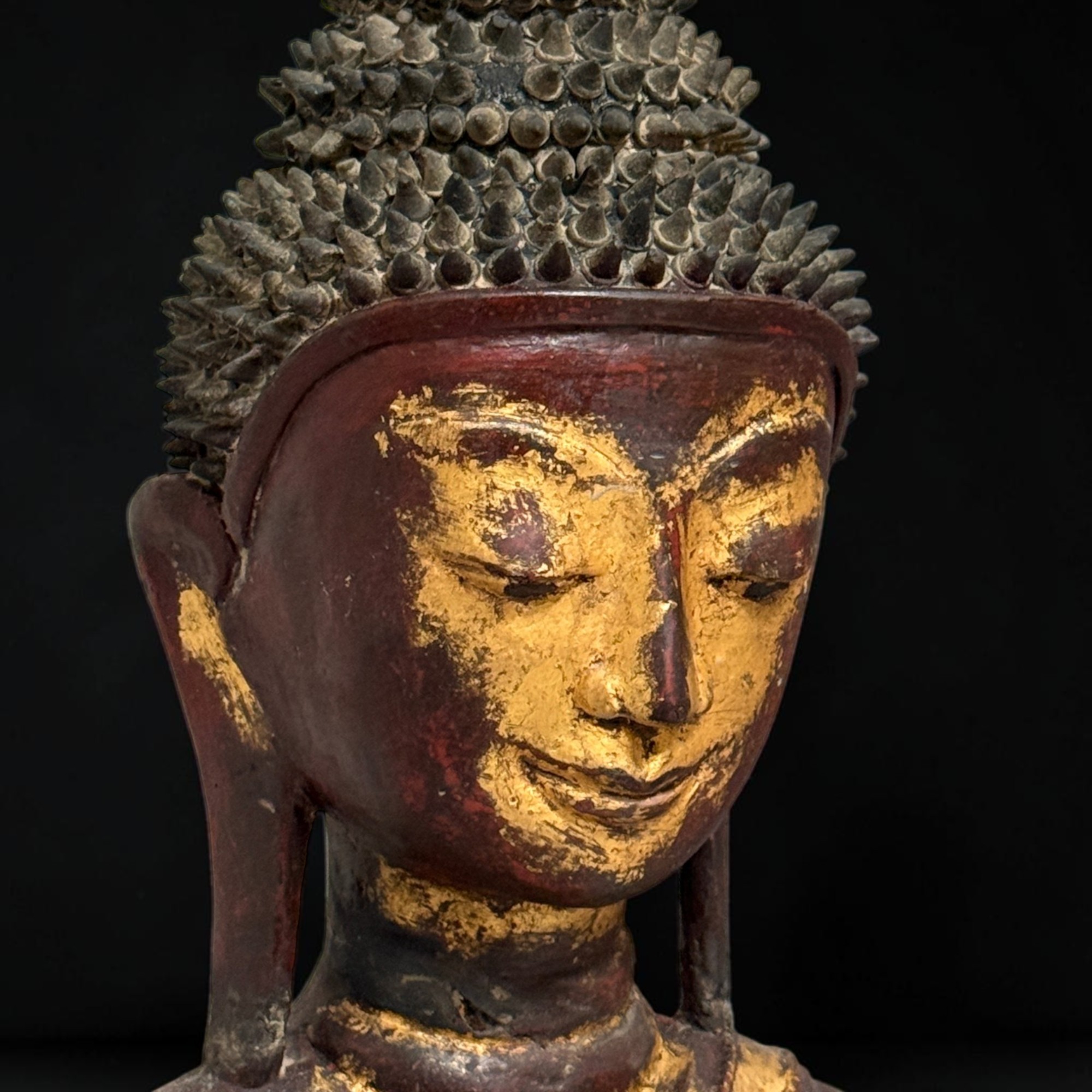 Lacquerware Buddha Statue Burma Skulptur 73 cm groß