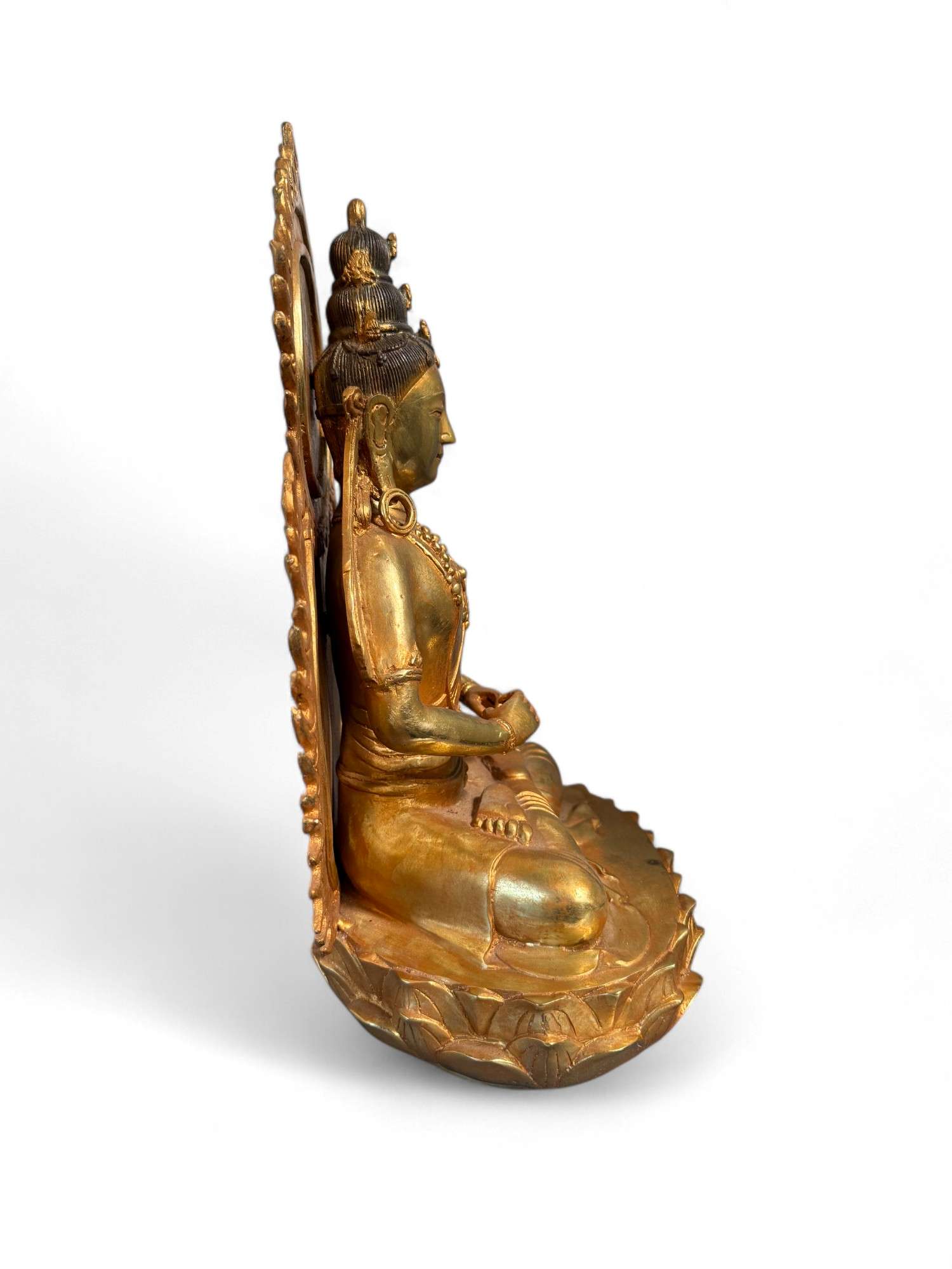 Bodhisattva Figur Bronze China Skulptur 43 cm groß