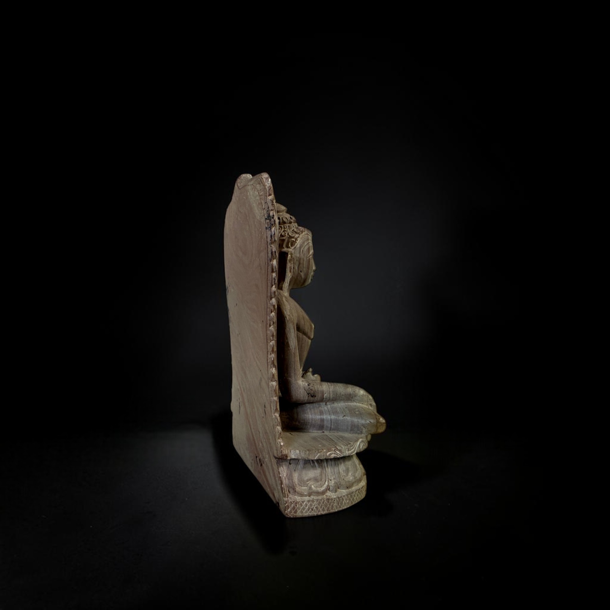 Buddha Figur Marmorstein Nepal - feine handarbeit