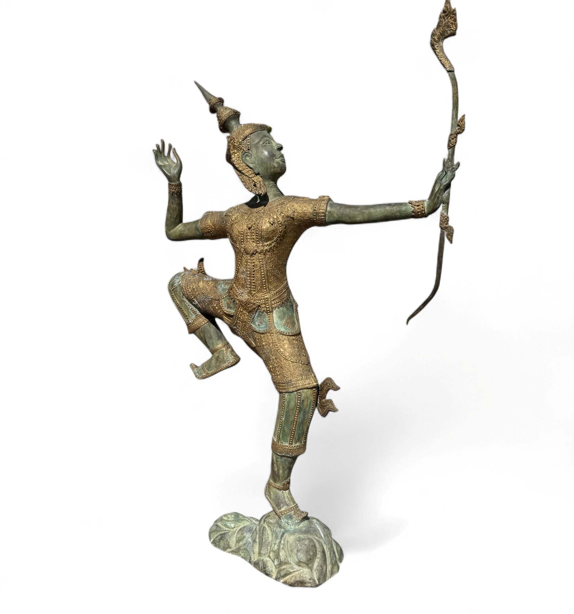 Thailändische Rama Bronze Statue Avatur Vishnus 166 cm groß