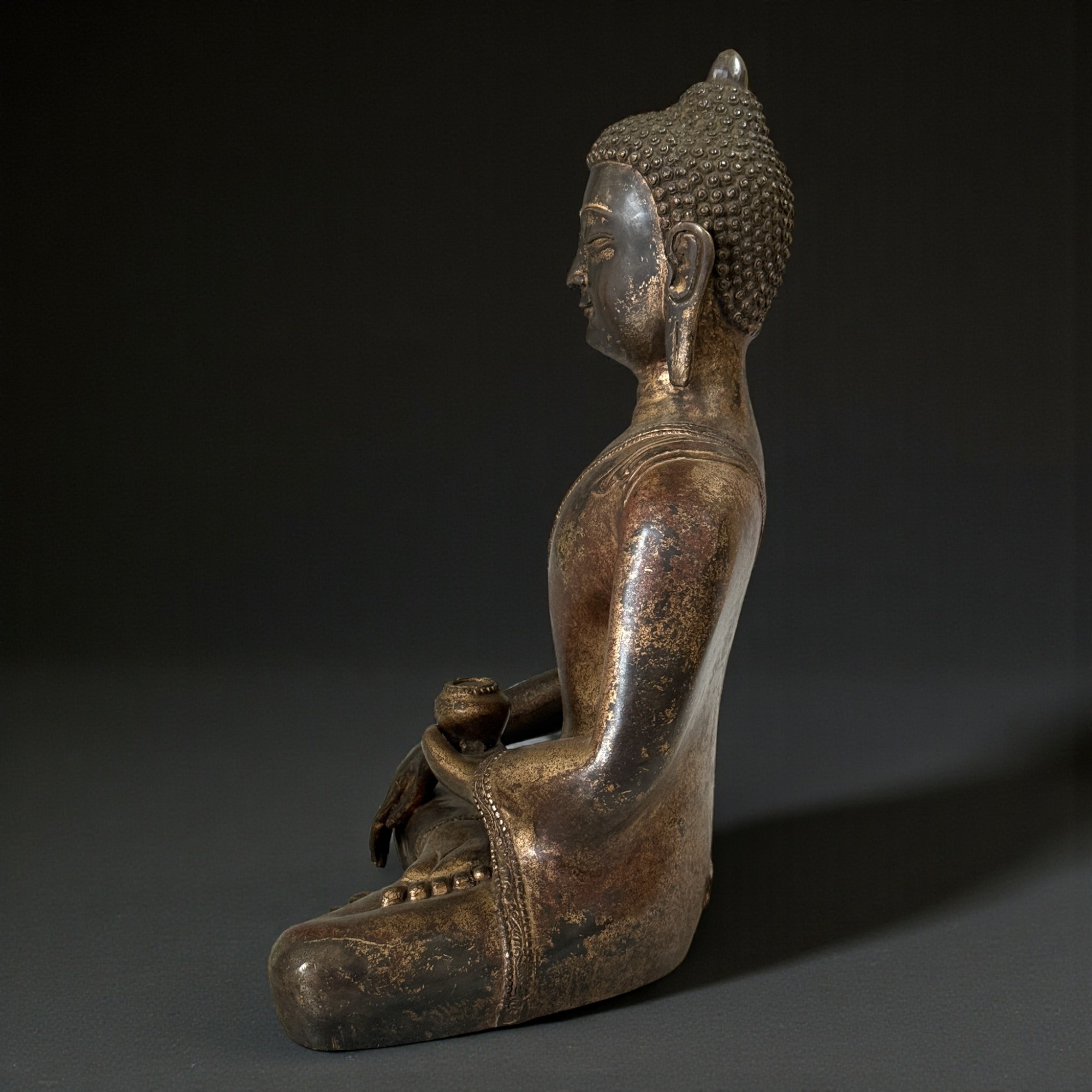 Siddharta Gautama Bronze Buddha Figur 39 cm groß