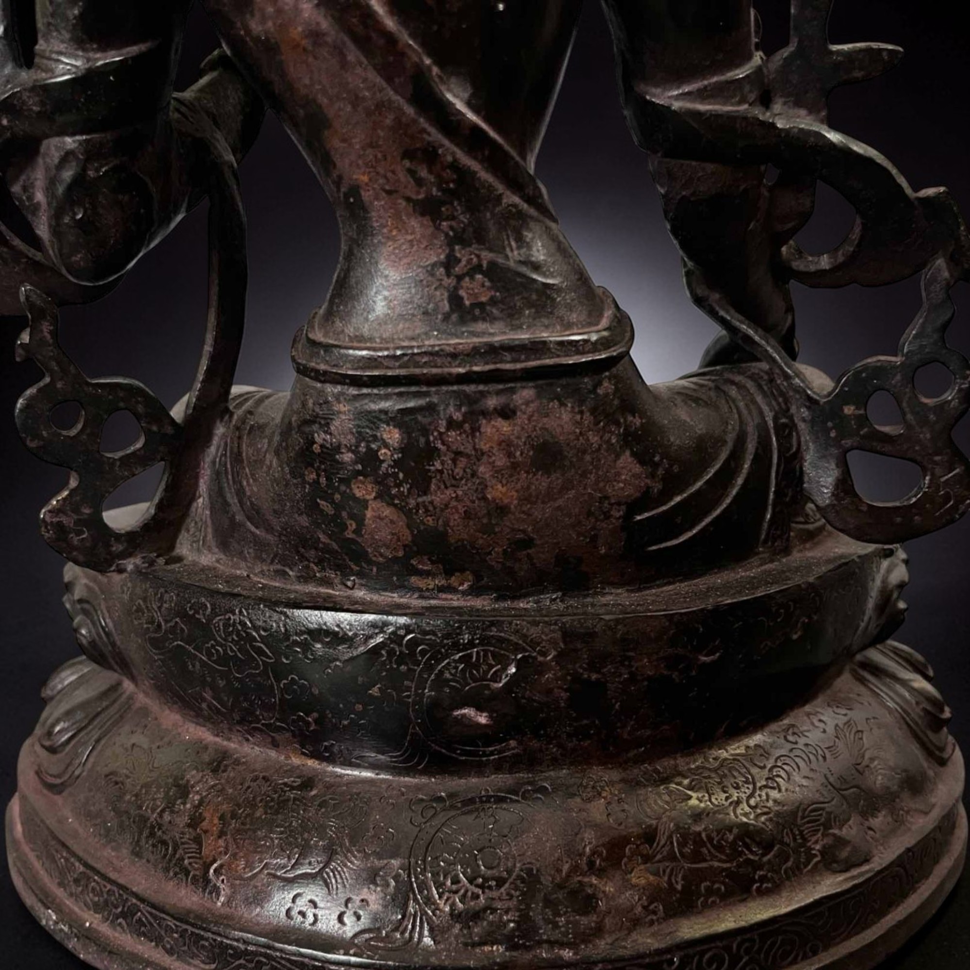 Grüne Tara Buddha Figur aus Bronze 32 cm