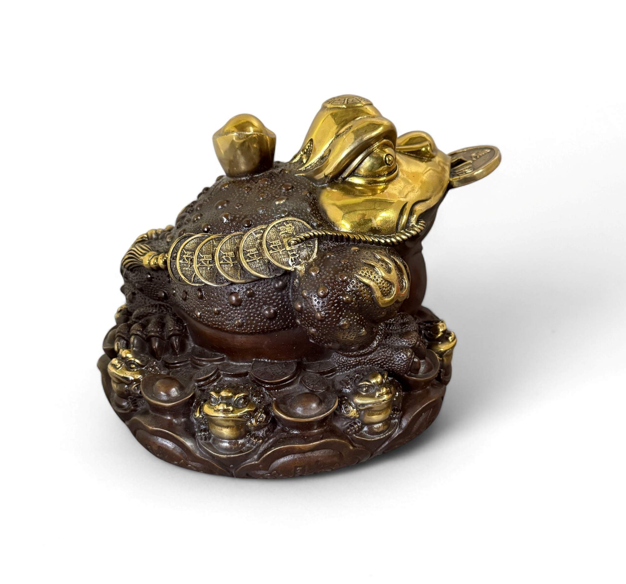 Geldkröte aus Bronze – Traditioneller Feng Shui Frosch