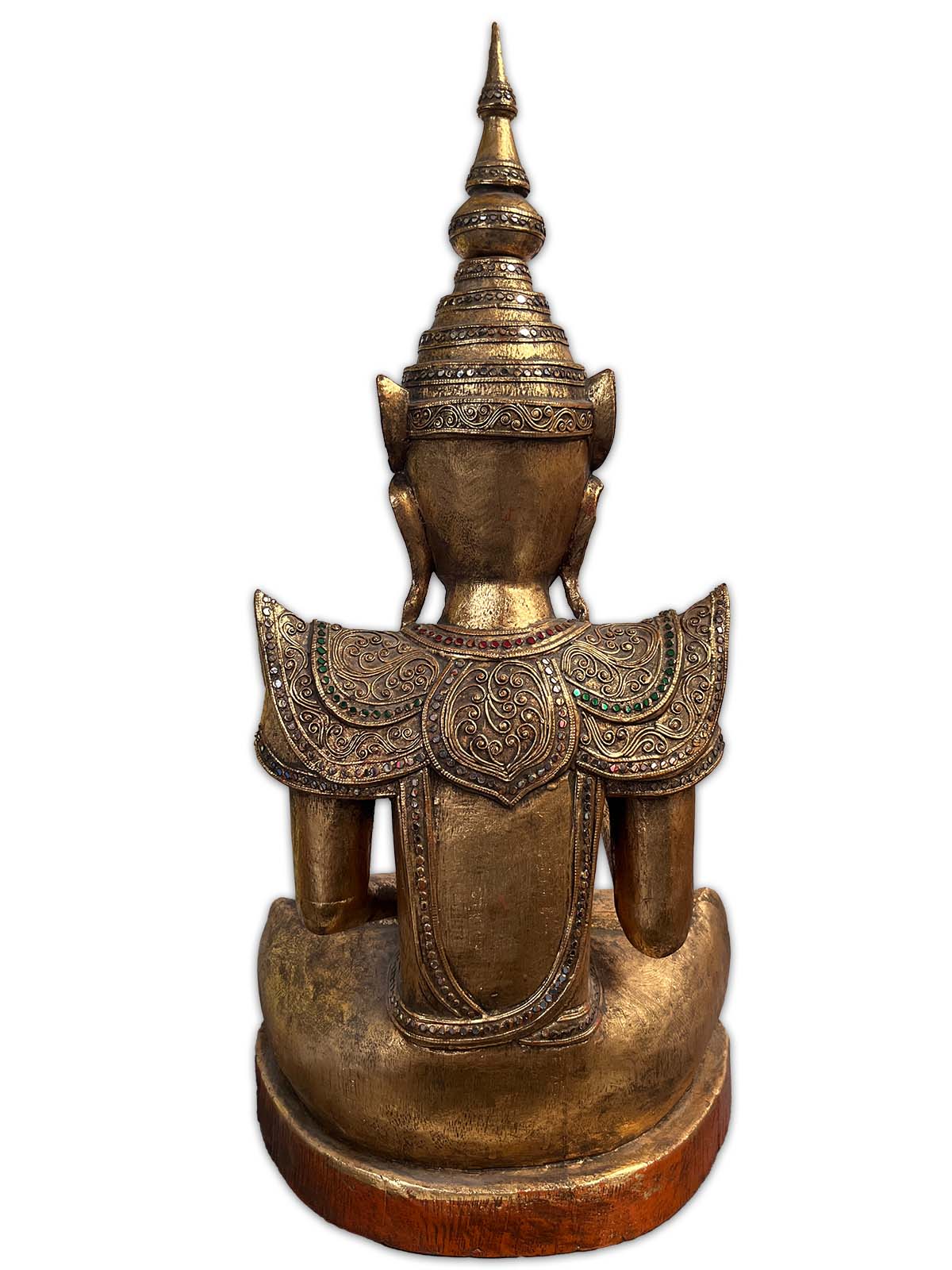 Holz Buddha lehrende Geste