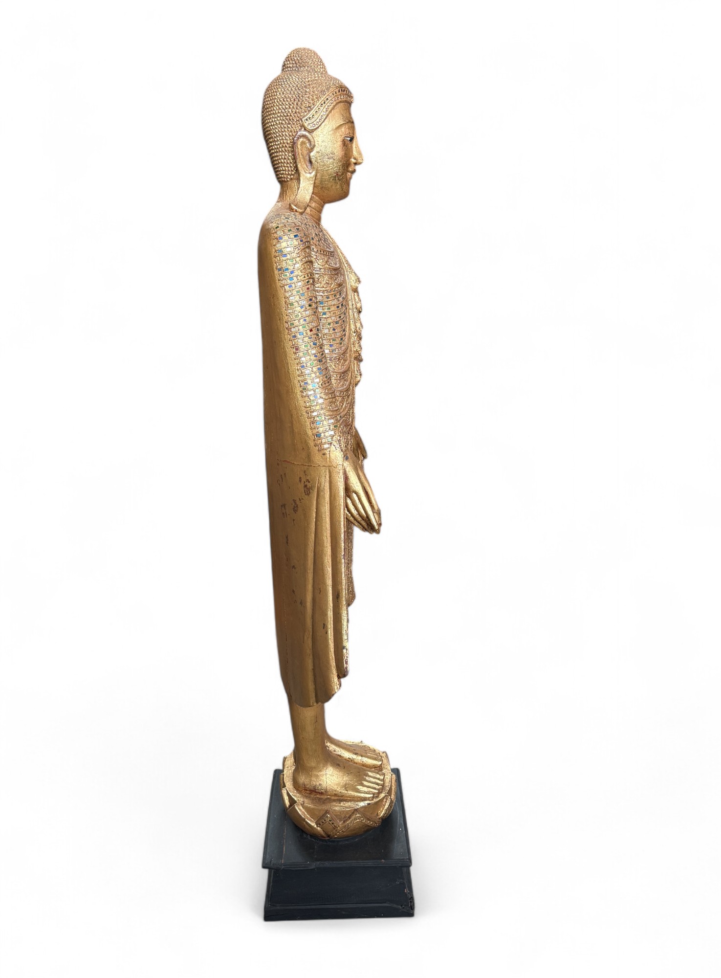 Holz Buddha Figur (166cm) Thailand Statue