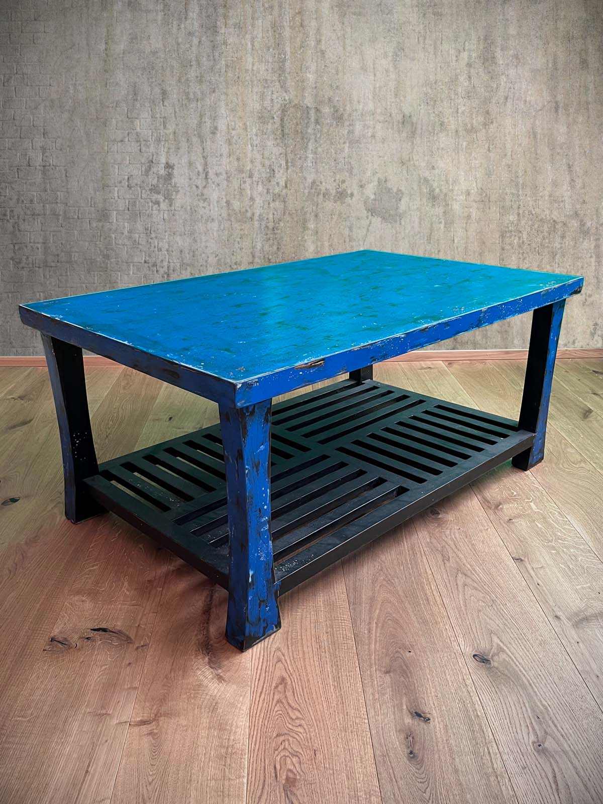 Chinesischer Teetisch Blau Couchtisch Shabby Chic