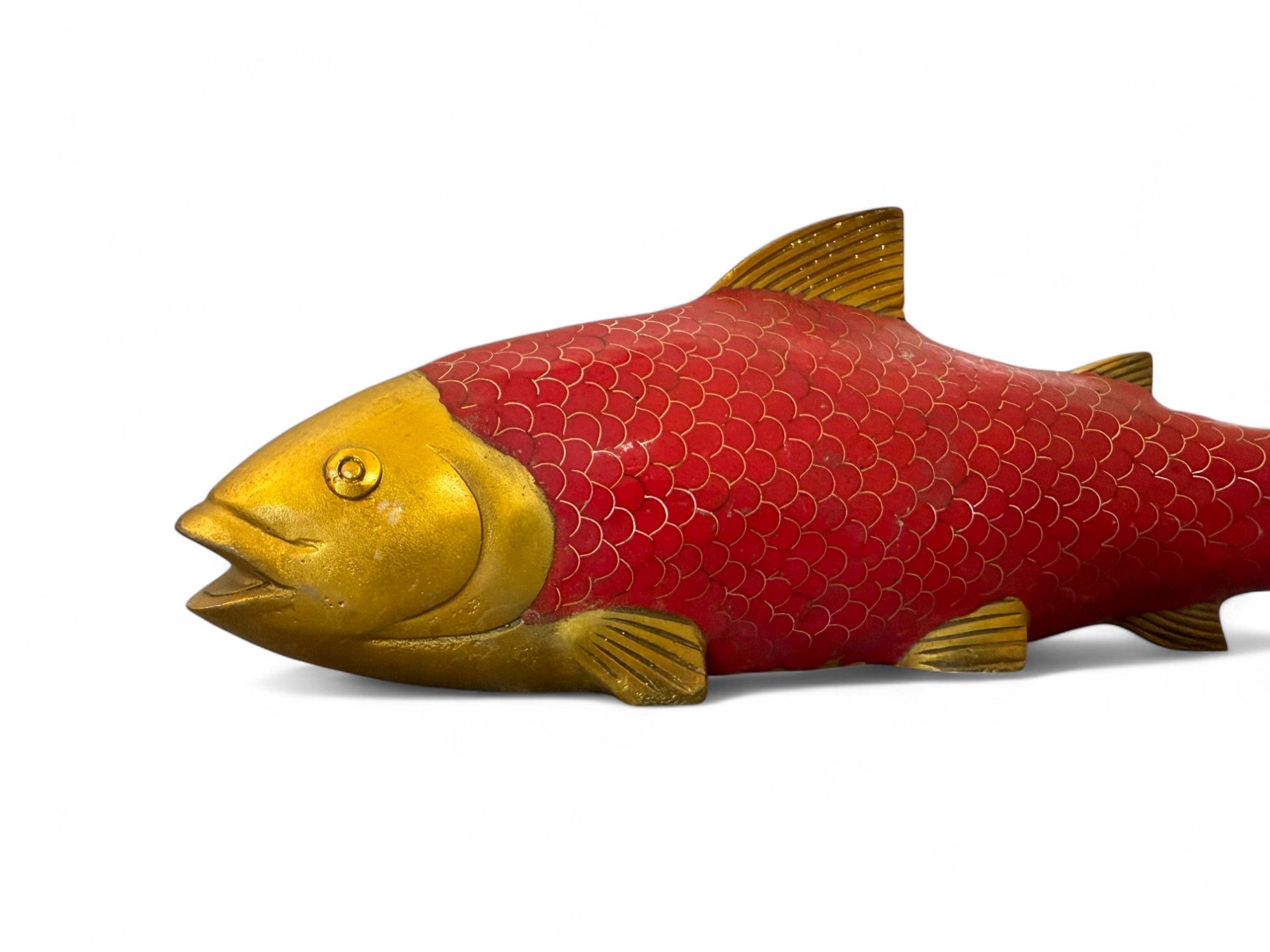 Koifisch Bronze Skulptur Cloisonne Figur Reichtumssymbol