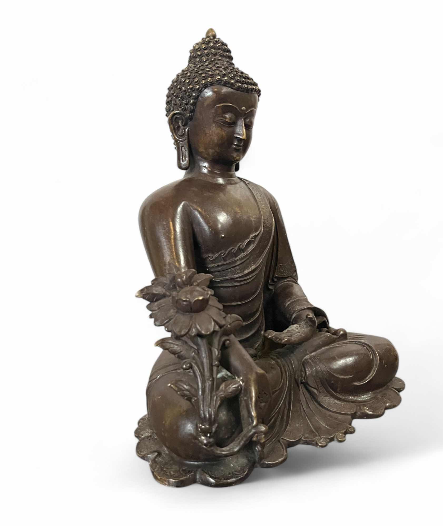 Medizin Buddha Figur Bronze Nepal Skulptur 36 cm groß
