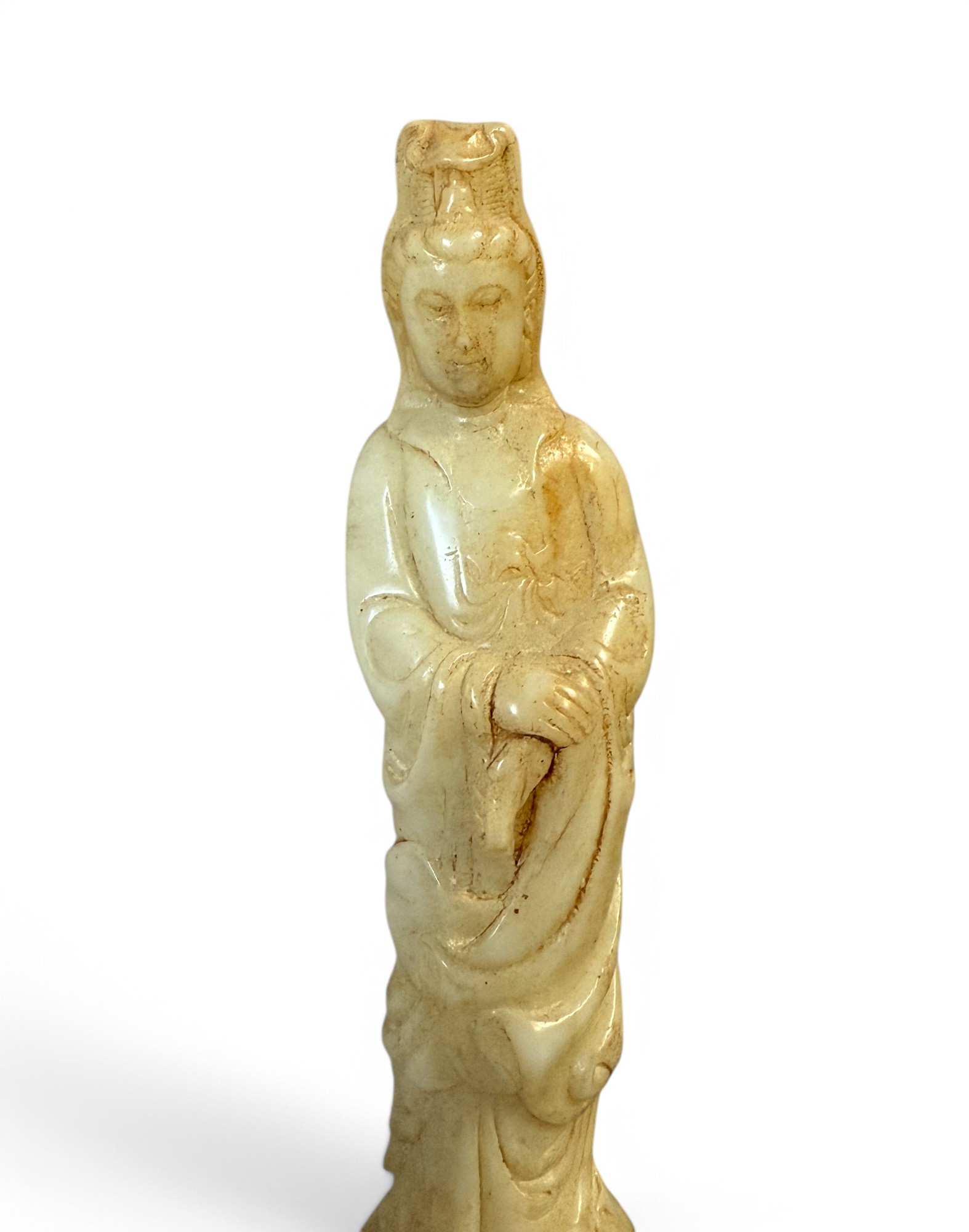 Chinesische Guanyin Figur Jade Skulptur China 21 cm