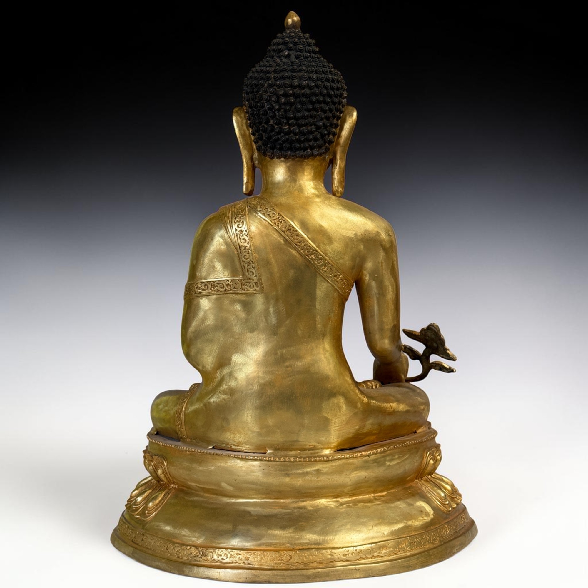 Großer, alter Medizinbuddha aus Sichuan – Buddha der Heilung (64 cm)