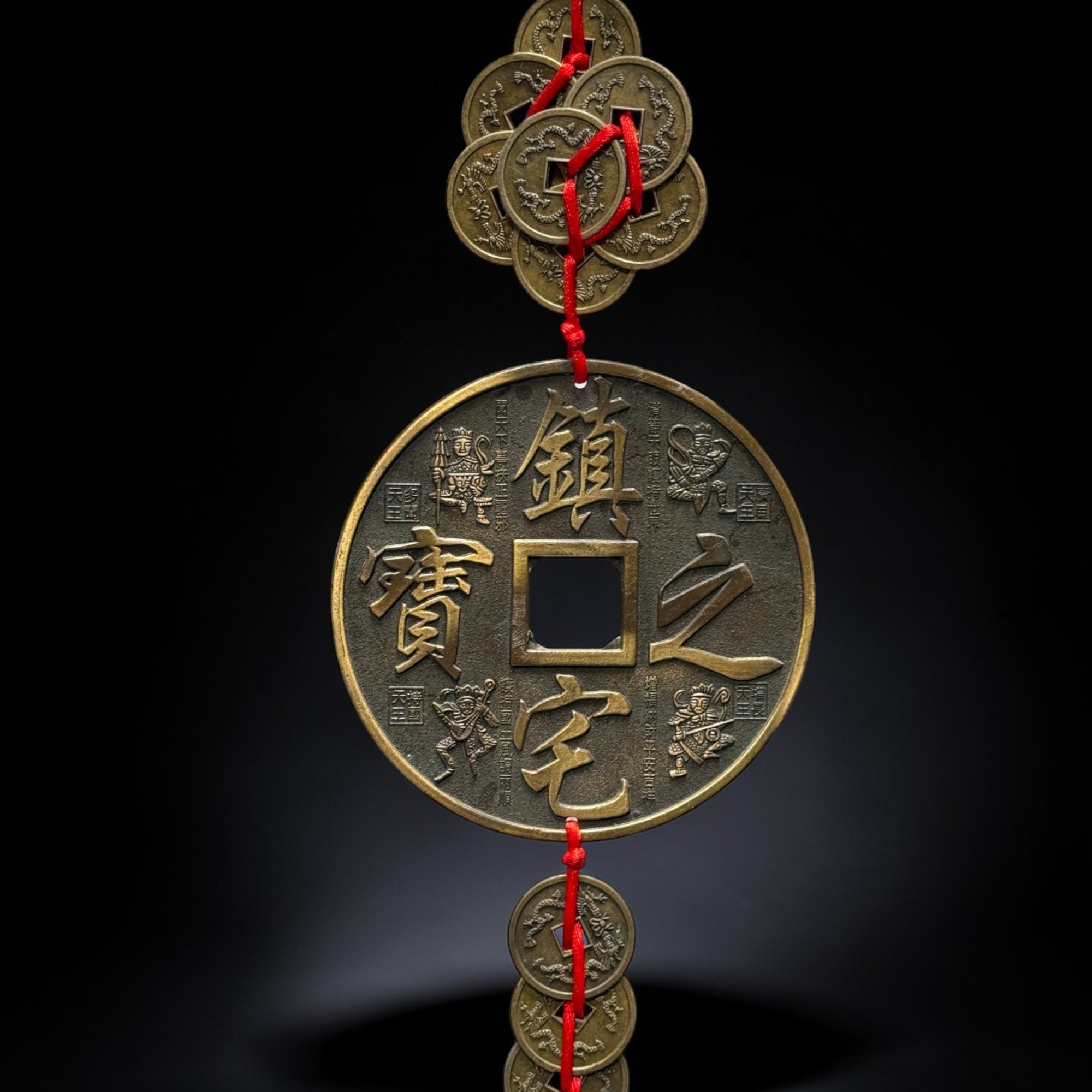 Großer chinesischer Drachen-Laternenständer, Holz geschnitzt, 168 cm, alt