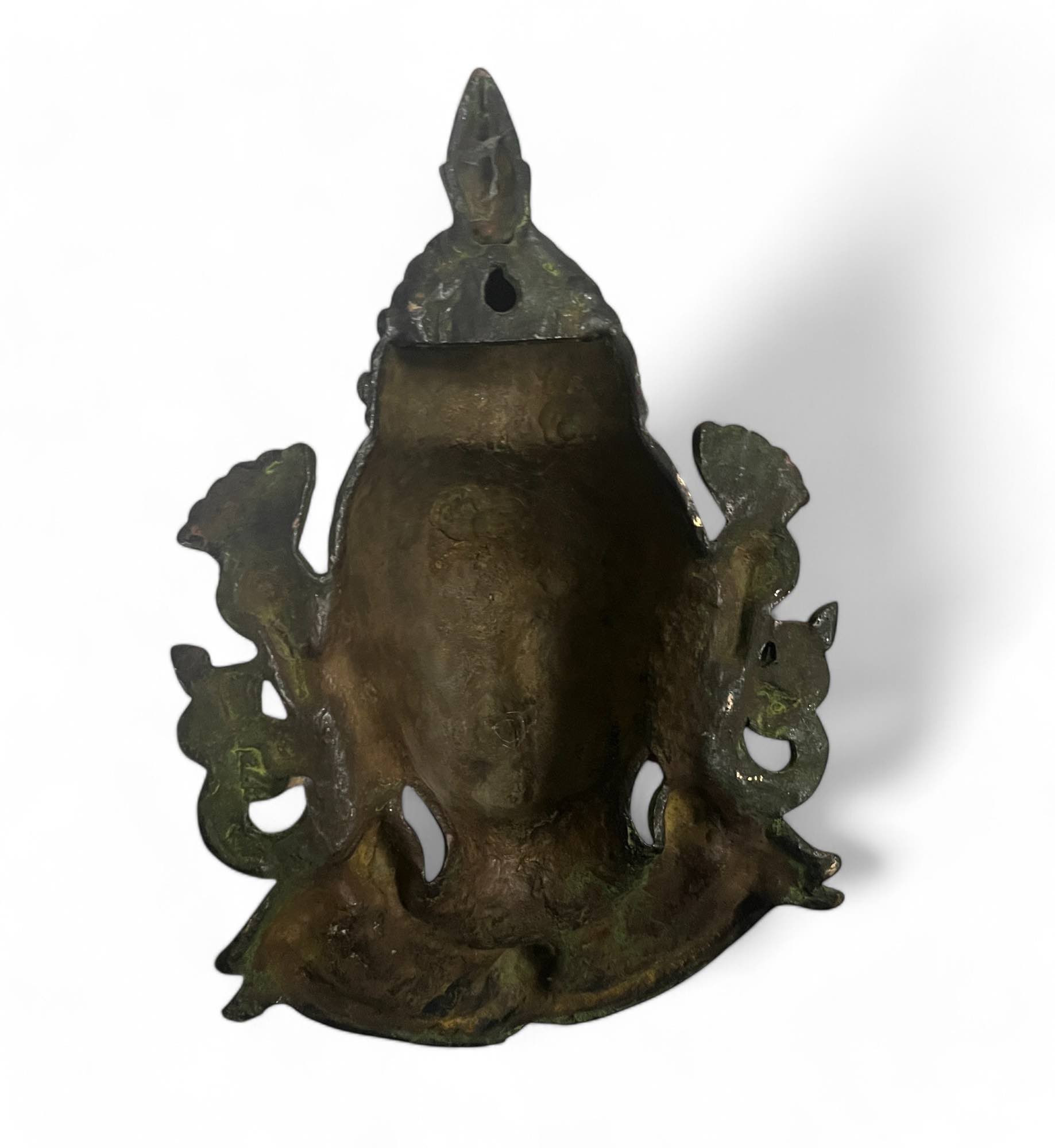 Shiva Wandmaske Nepal Bronze Skulptur 26 cm