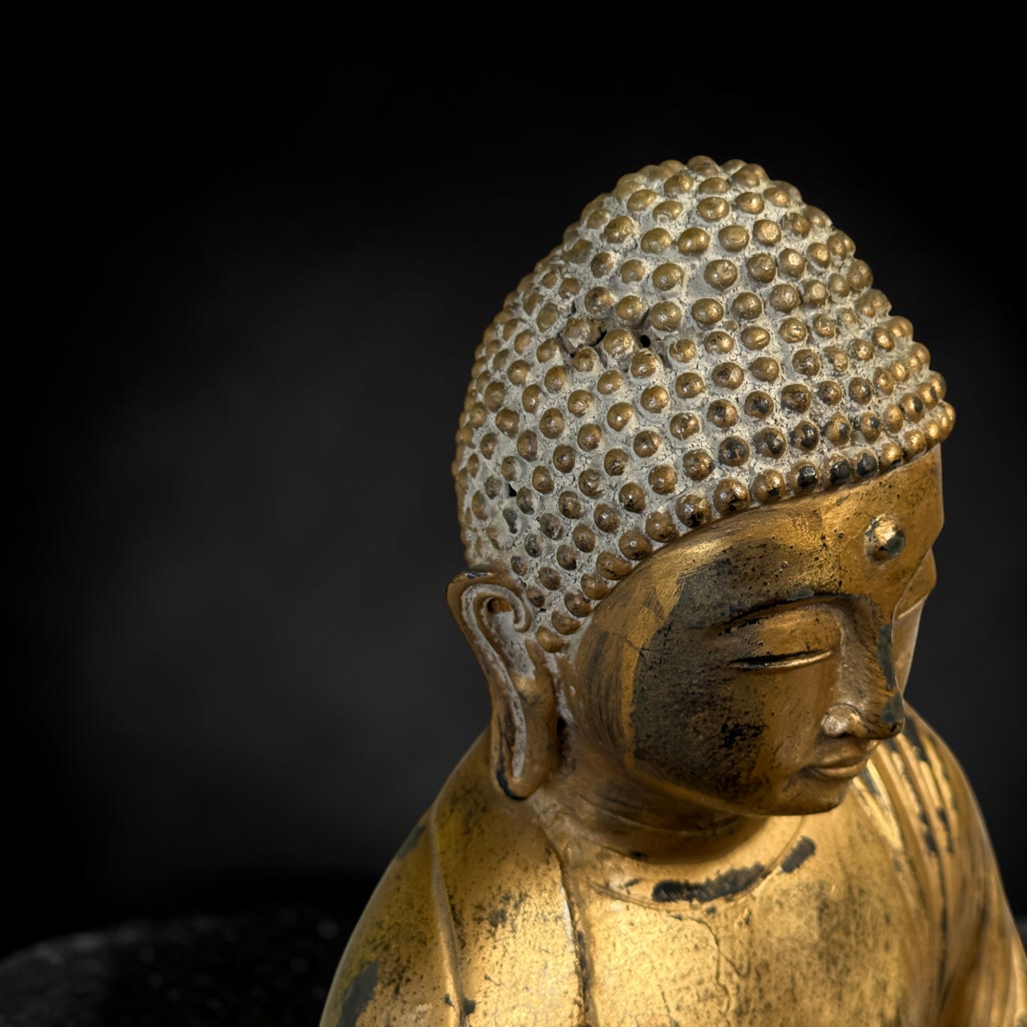 Bronze Amida Buddha Kamakura Daibutsu - Japanische Figur - Unikat 34 cm / 4,5 kg