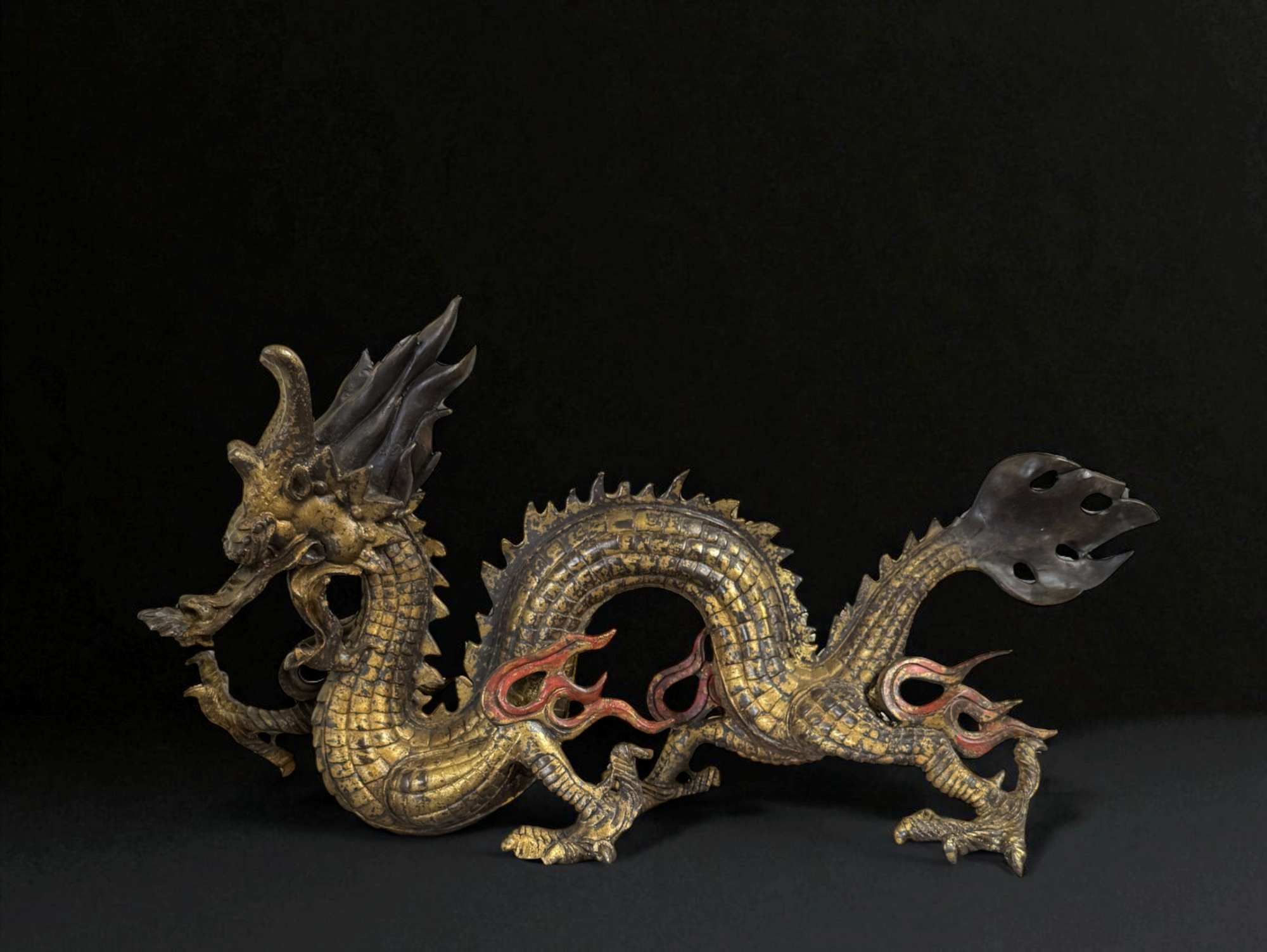 Chinesischer Kaiserdrache aus Bronze – 49 cm | 4,5 kg