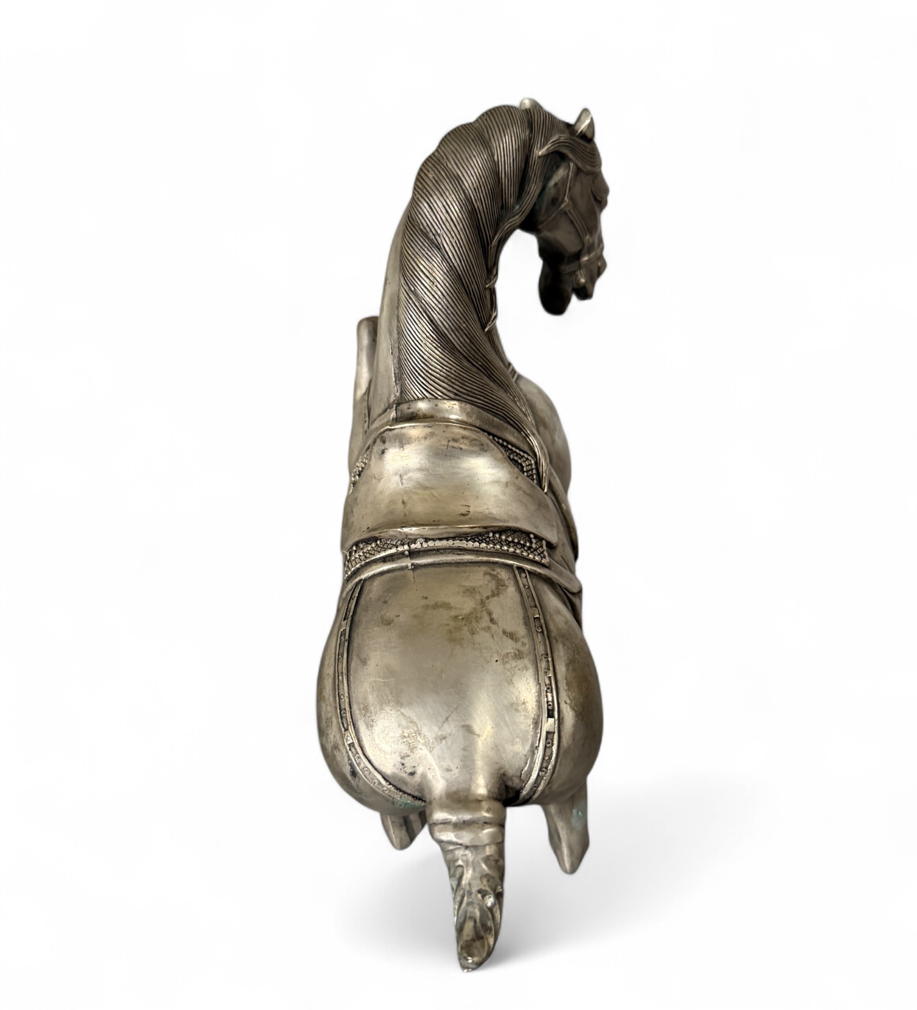 Chinesisches Tang Pferd – Bronze Replikat mit Grünspan & Patina, 21 cm