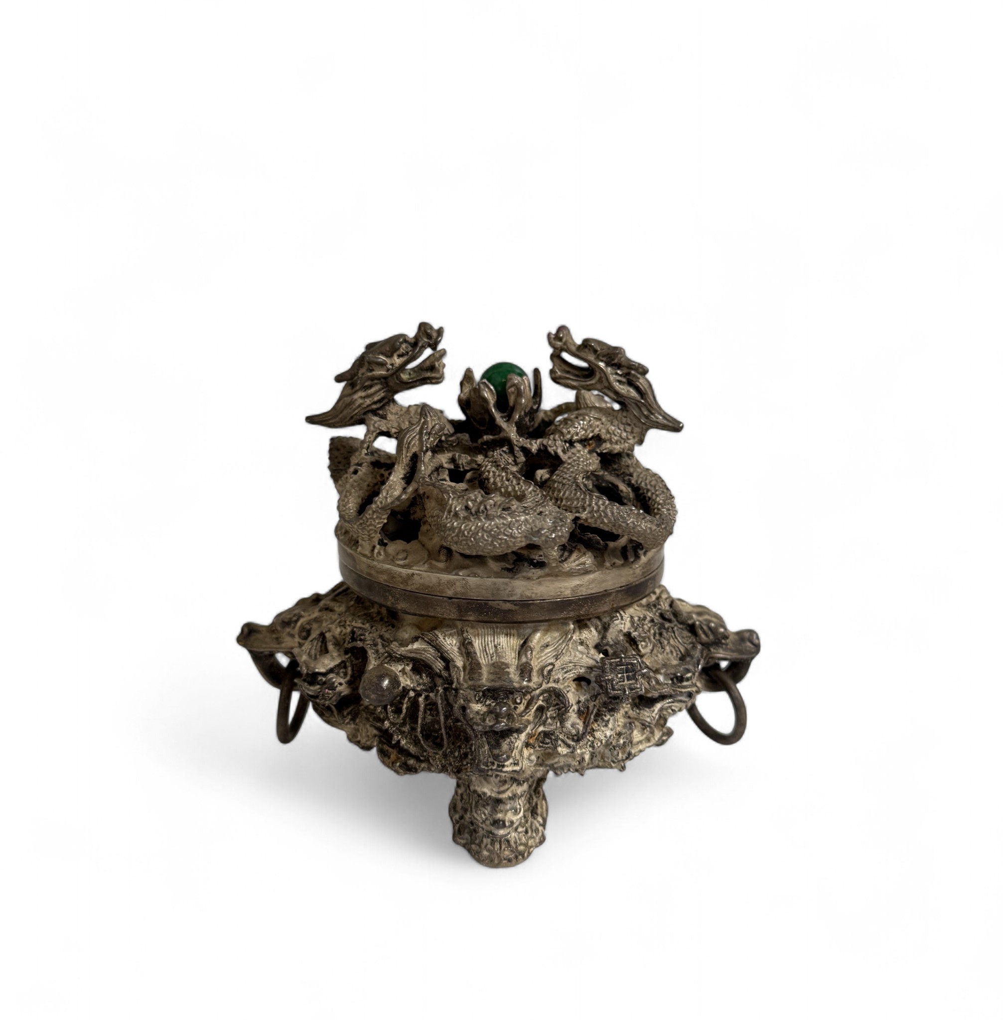 Räuchergefäß Drachen verziert - Bronze Gefäß